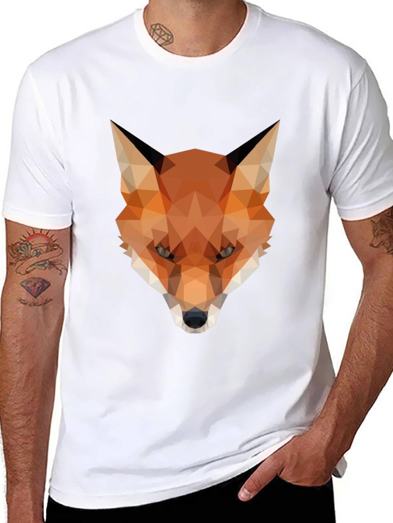 Geometric Fox T-Shirt - Modern Graphic Tee