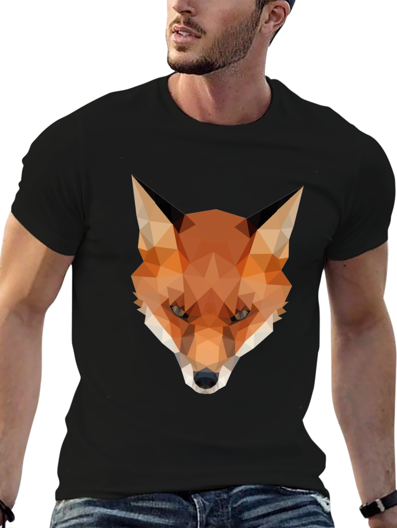 Geometric Fox T-Shirt - Modern Graphic Tee