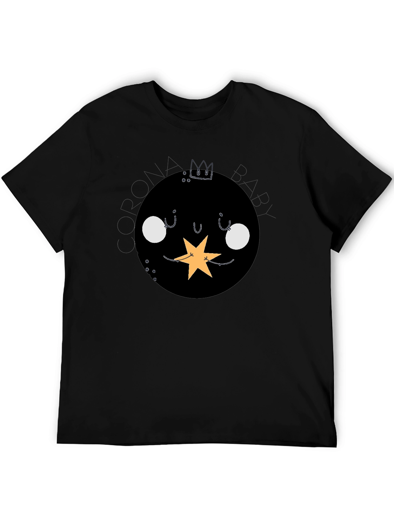 Corona Baby Black Graphic T-Shirt