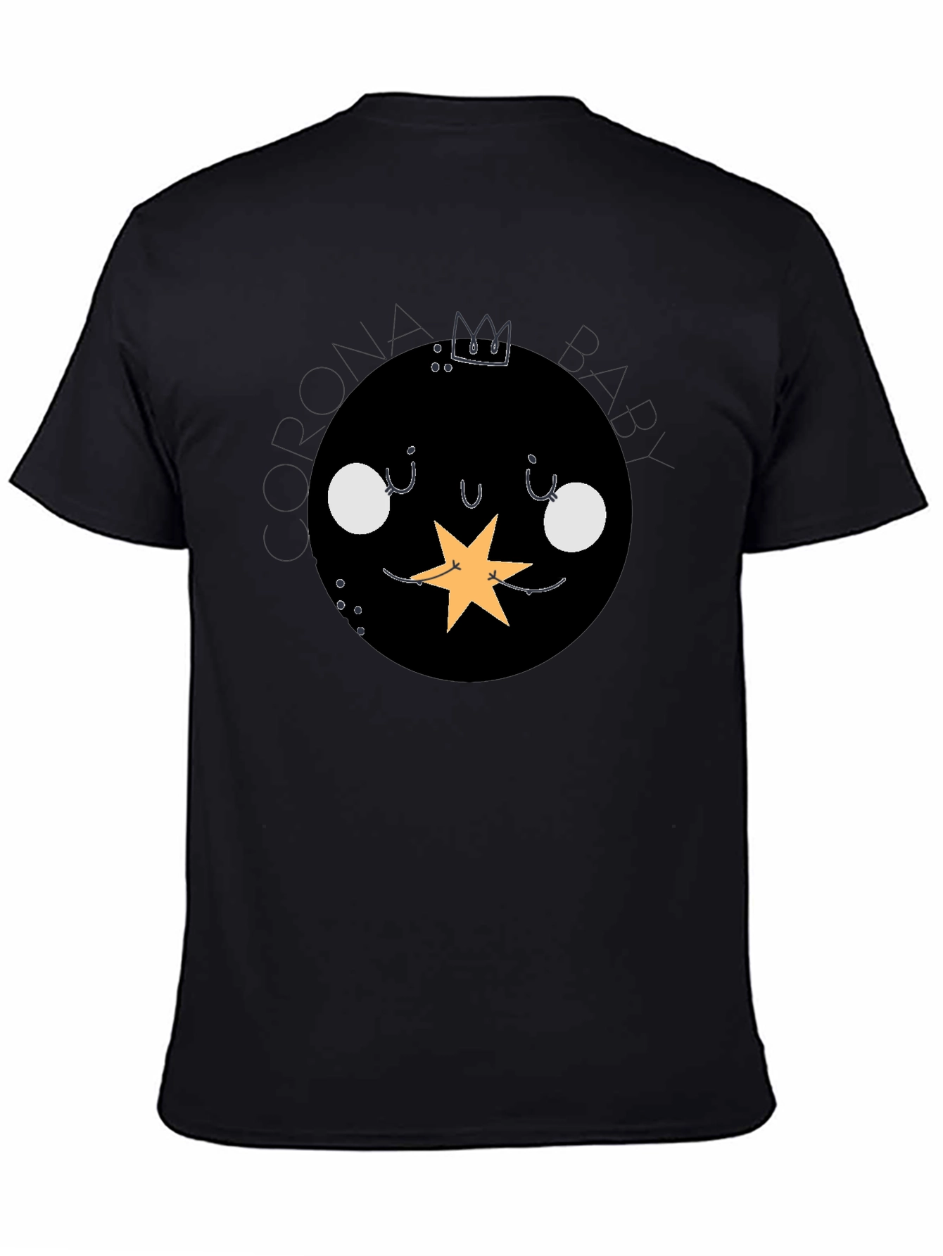 Corona Baby Black Graphic T-Shirt