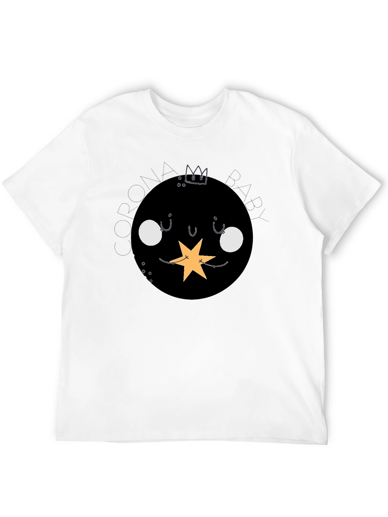 Corona Baby Black Graphic T-Shirt