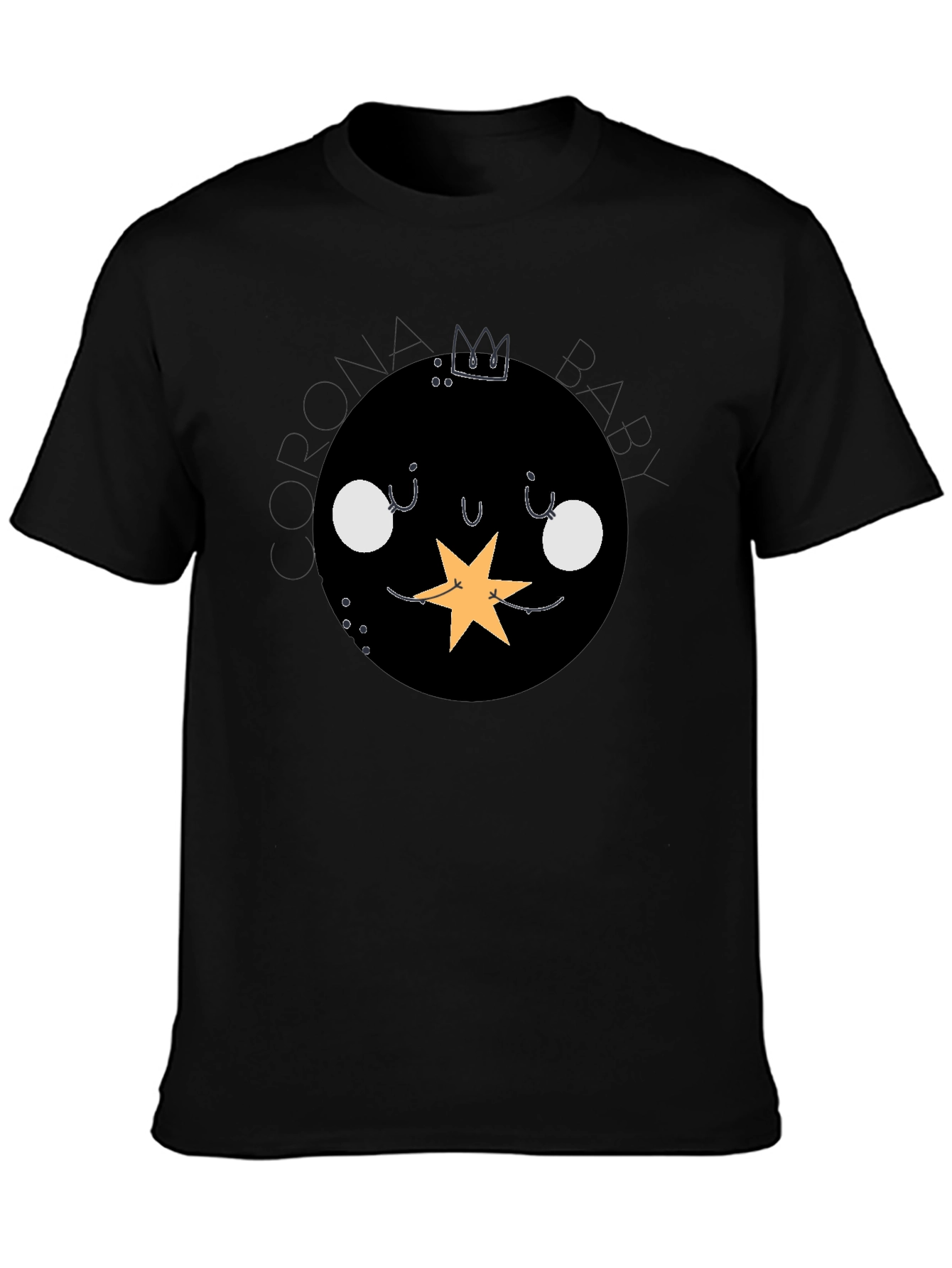 Corona Baby Black Graphic T-Shirt