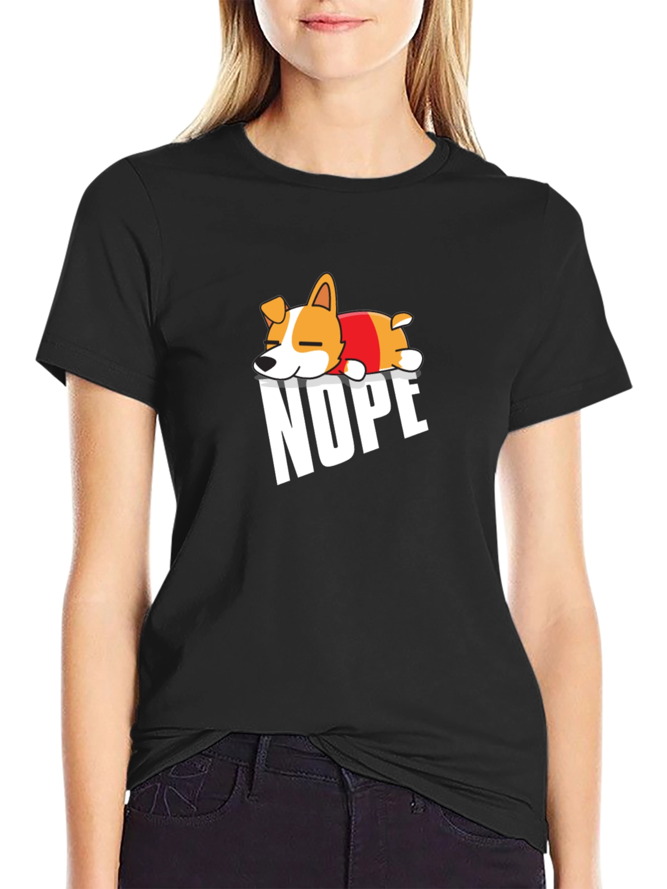 Nope Dog T-Shirt - Funny Graphic Tee