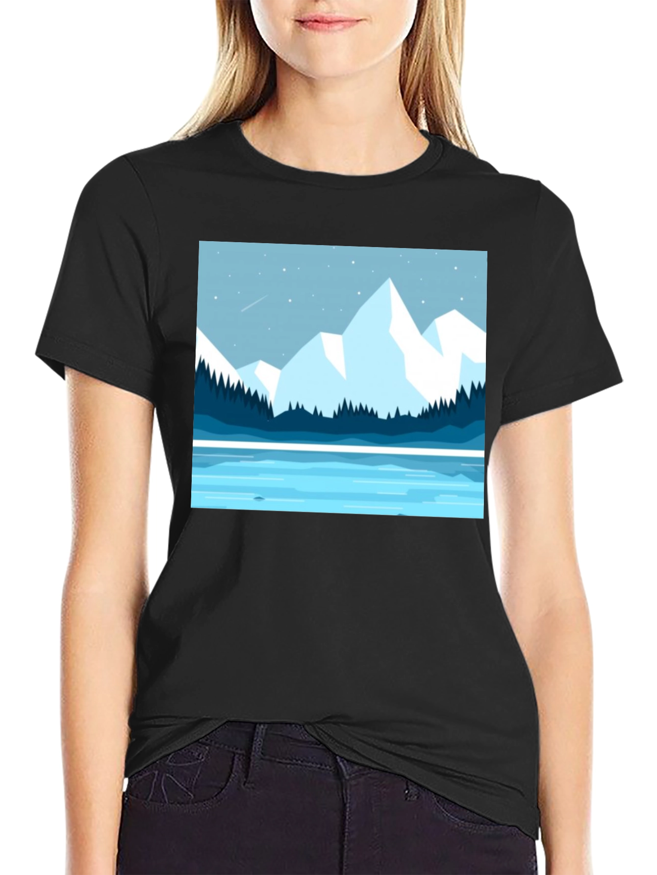 Mountain Scene Graphic T-Shirt