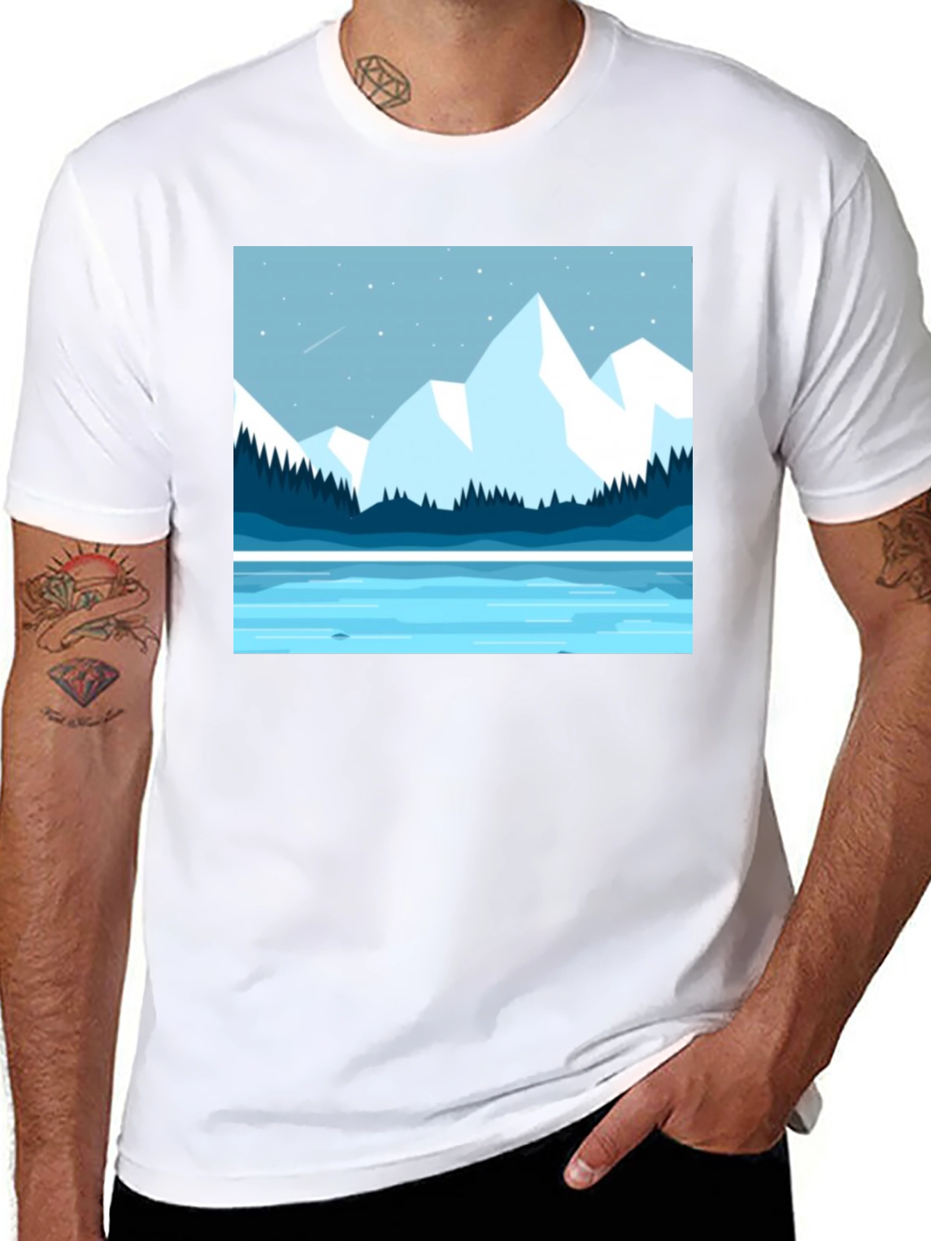 Mountain Scene Graphic T-Shirt