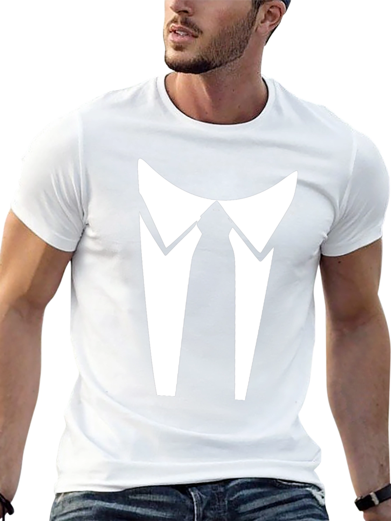 Tuxedo Print Black T-Shirt - Formal Wear Alternative