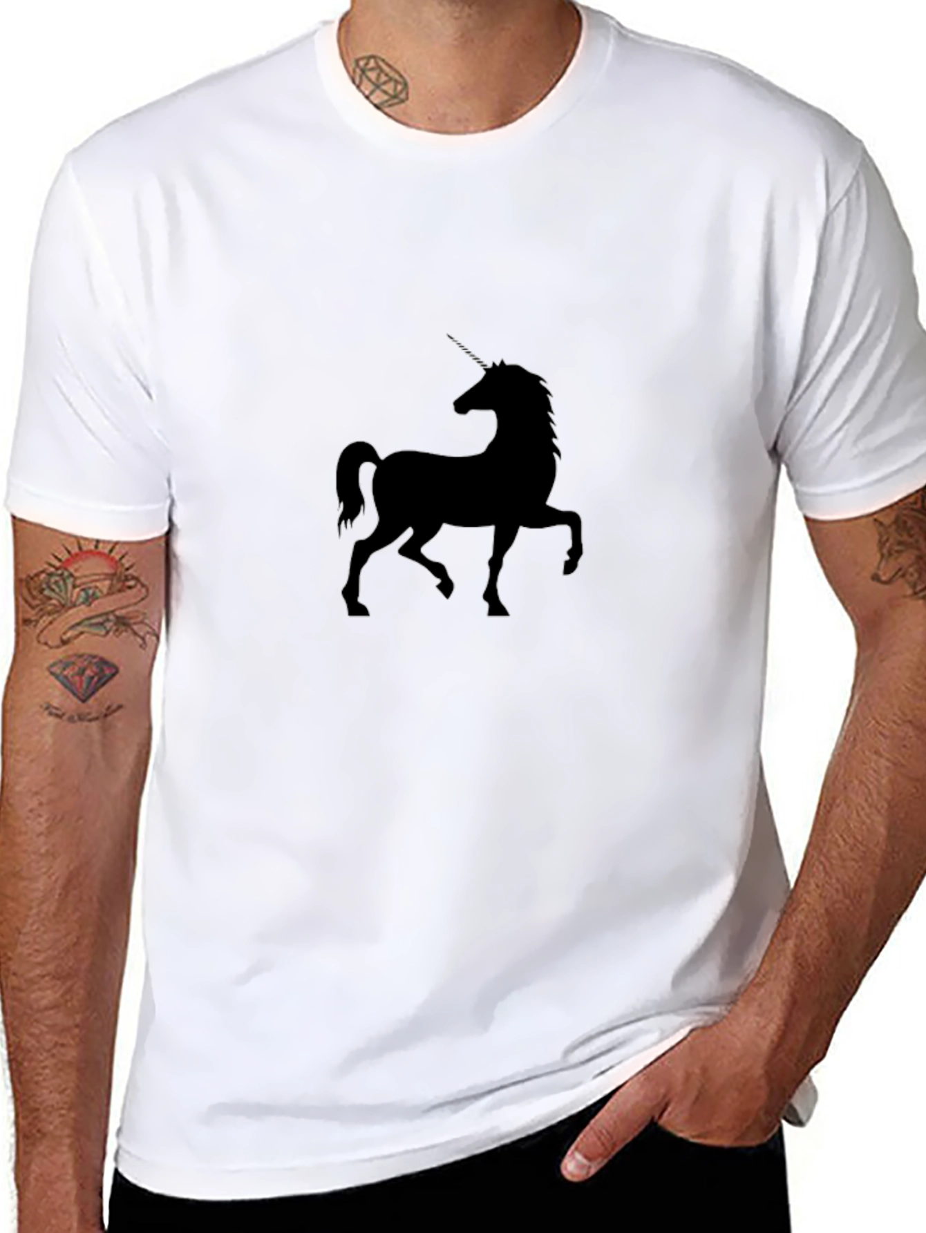 Unicorn Silhouette Black T-Shirt