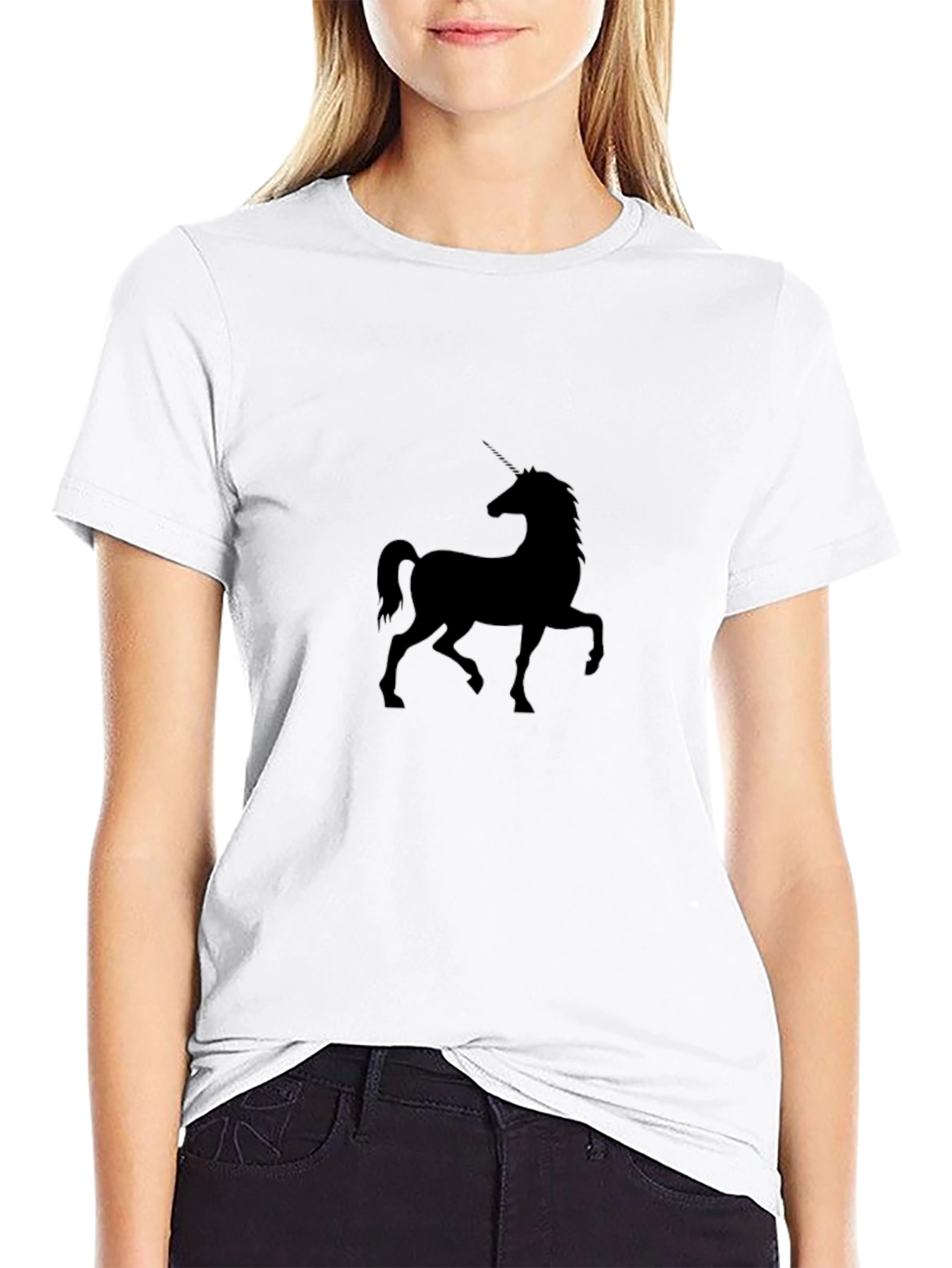 Unicorn Silhouette Black T-Shirt