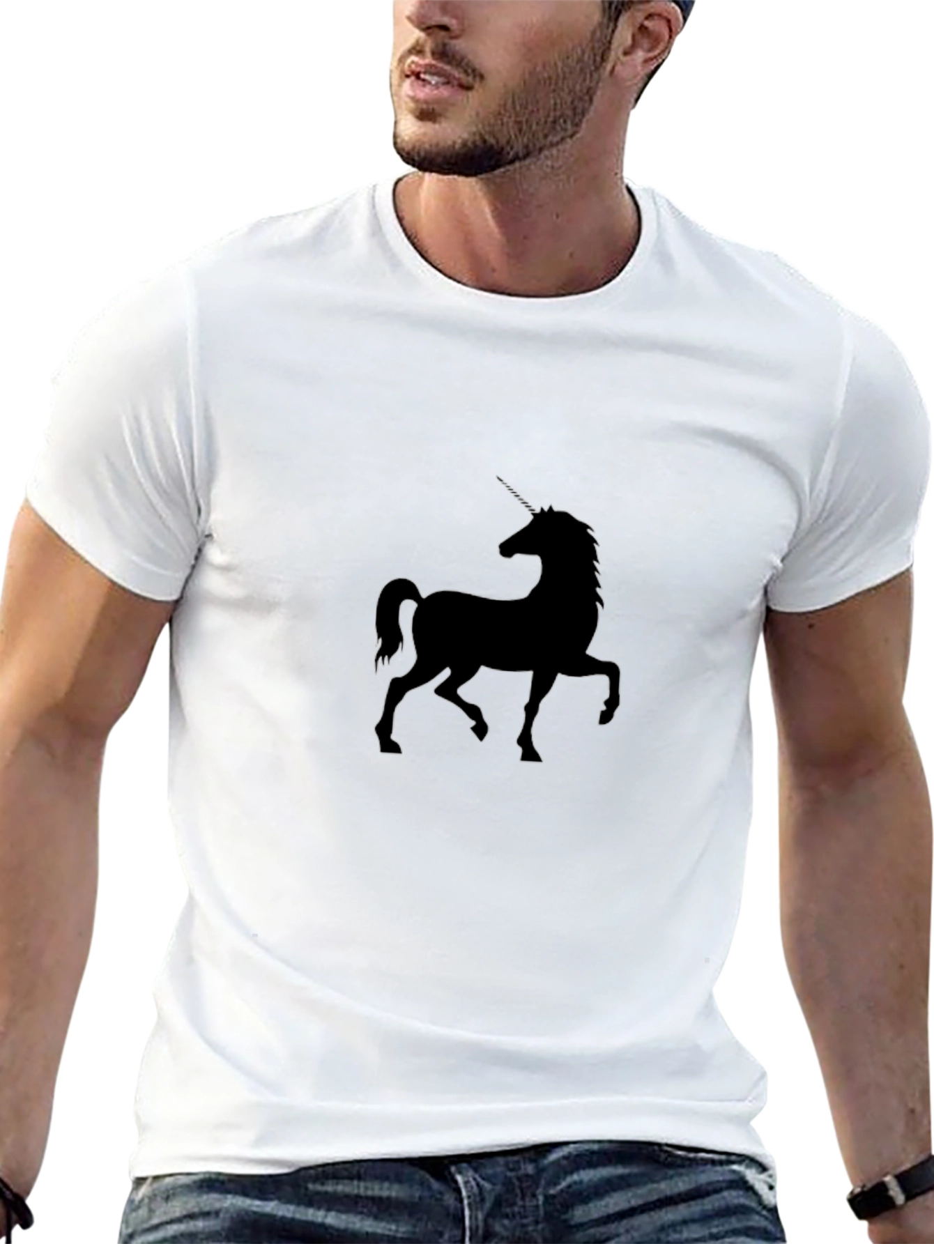 Unicorn Silhouette Black T-Shirt