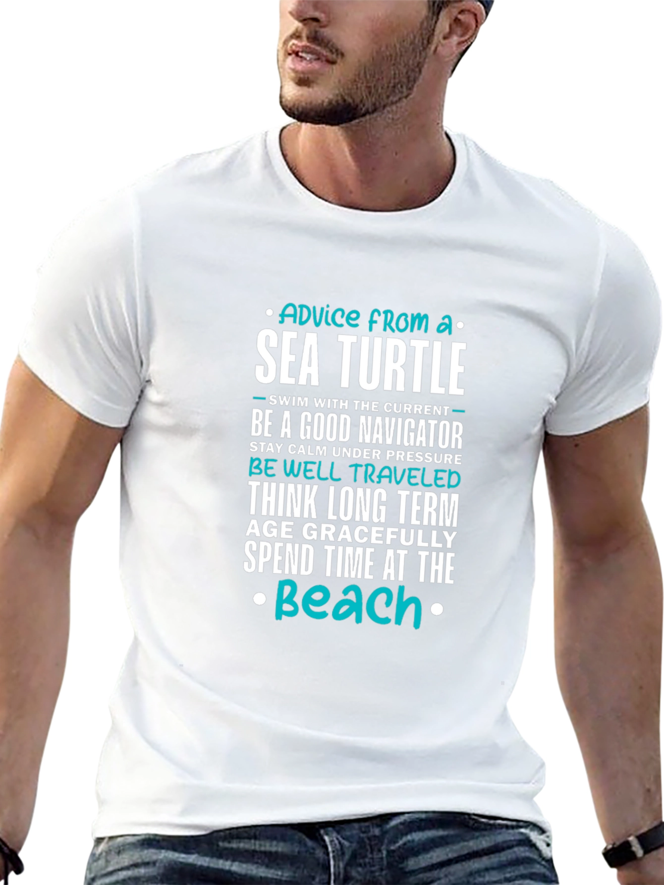 Sea Turtle Advice T-Shirt - Inspirational Beach Tee