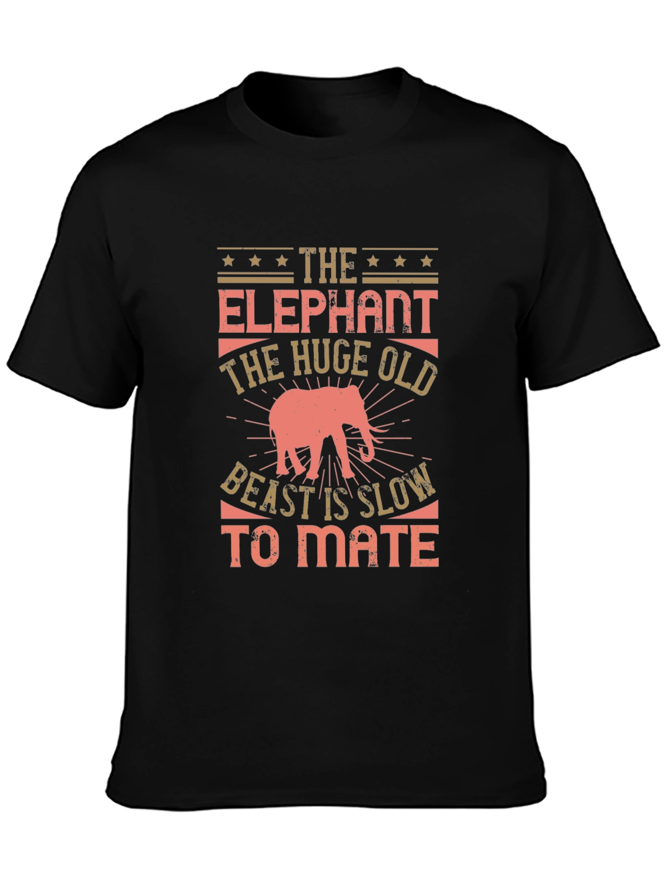 Elephant Beast Graphic Print T-Shirt