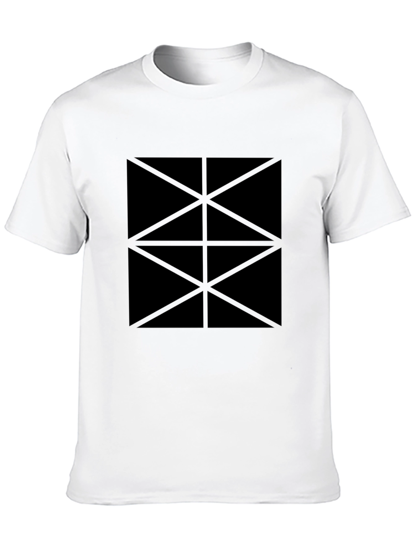 Geometric Black Graphic Tee - Minimalist Design
