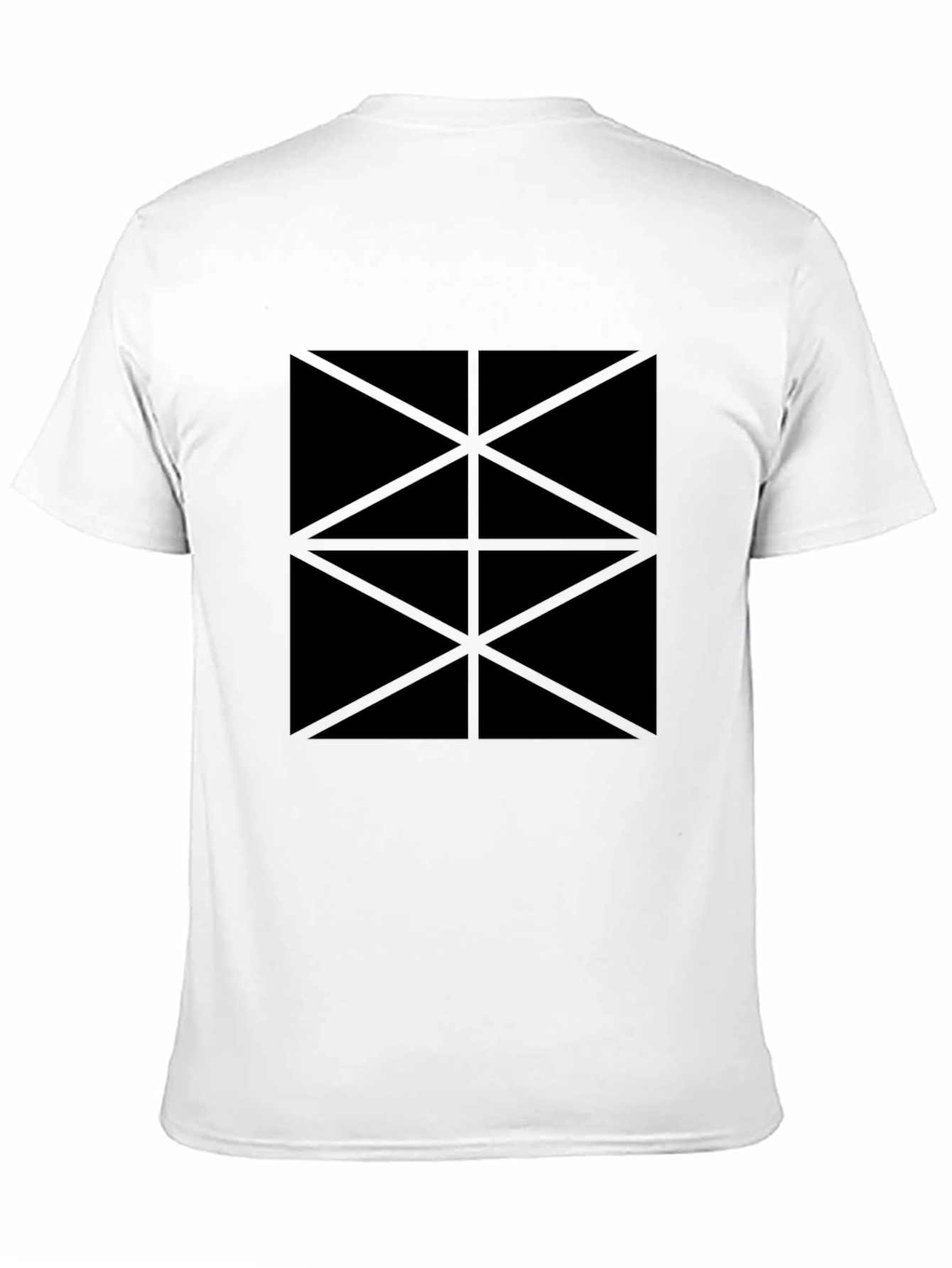 Geometric Black Graphic Tee - Minimalist Design