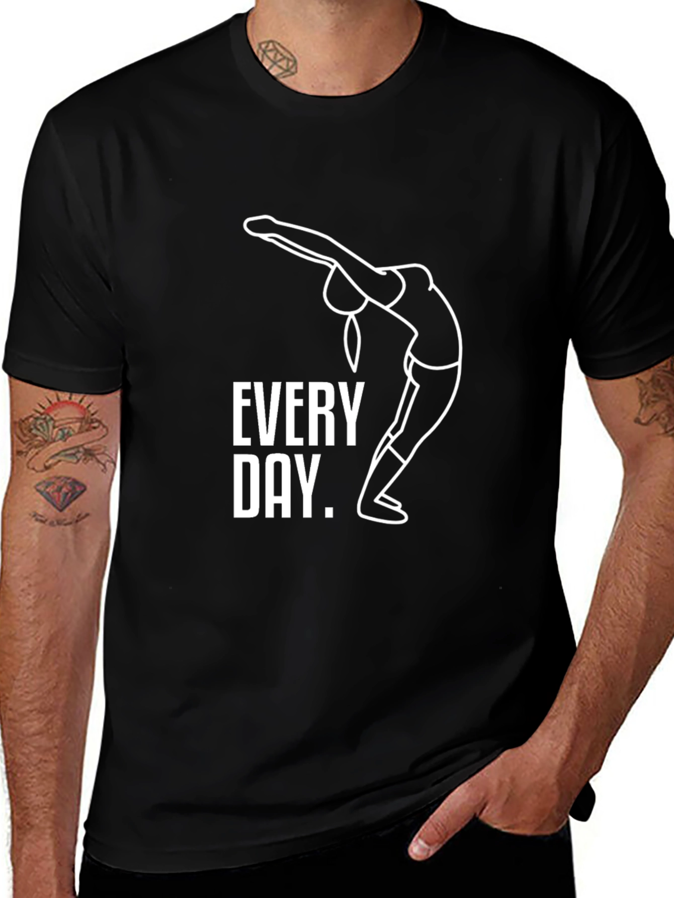 Every Day Yoga T-Shirt - Unisex Black Tee