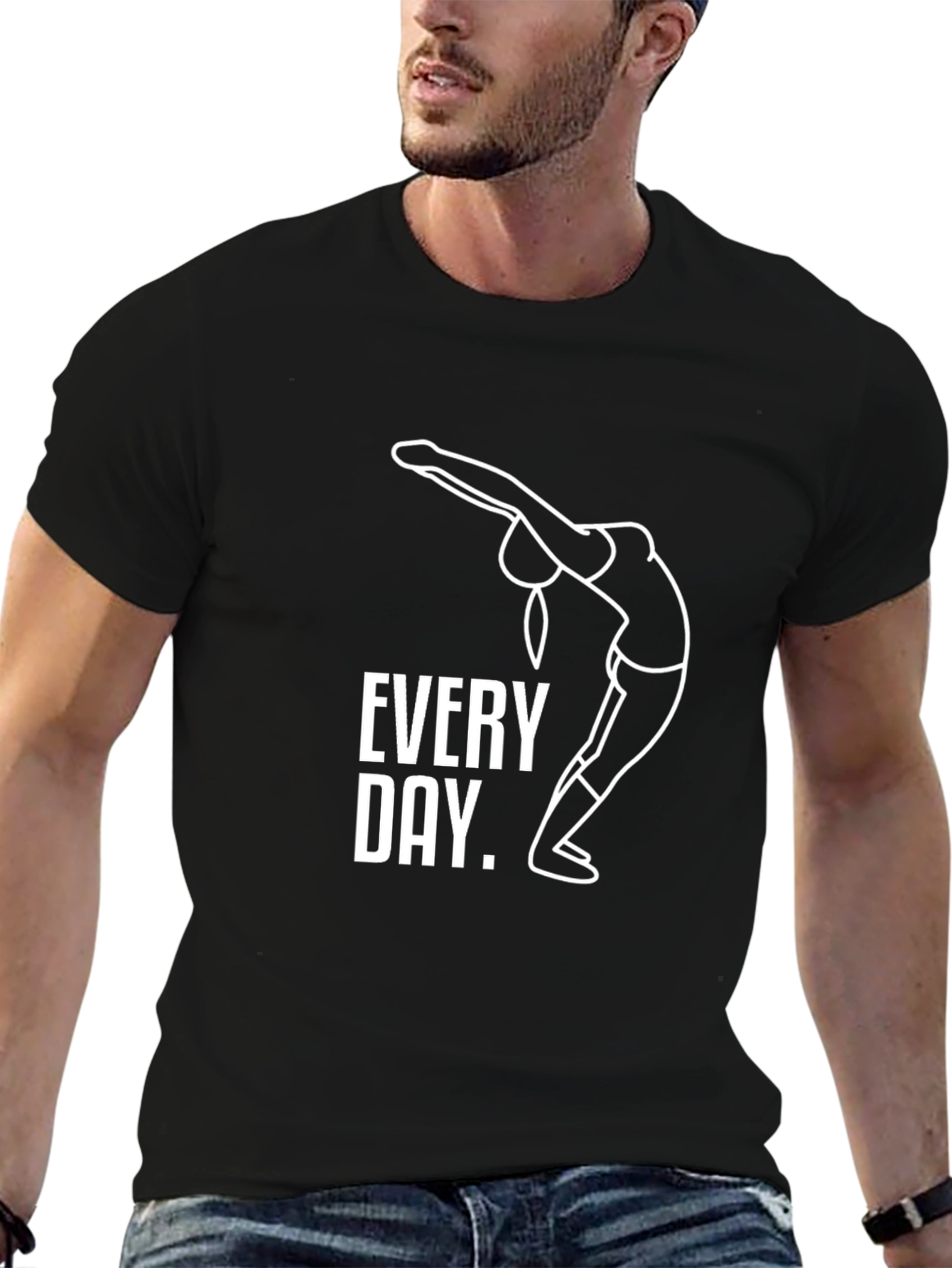 Every Day Yoga T-Shirt - Unisex Black Tee