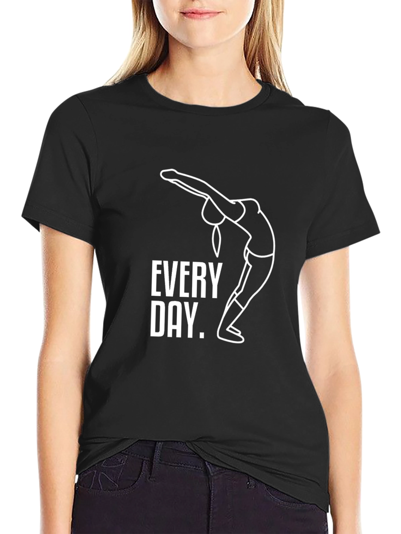 Every Day Yoga T-Shirt - Unisex Black Tee