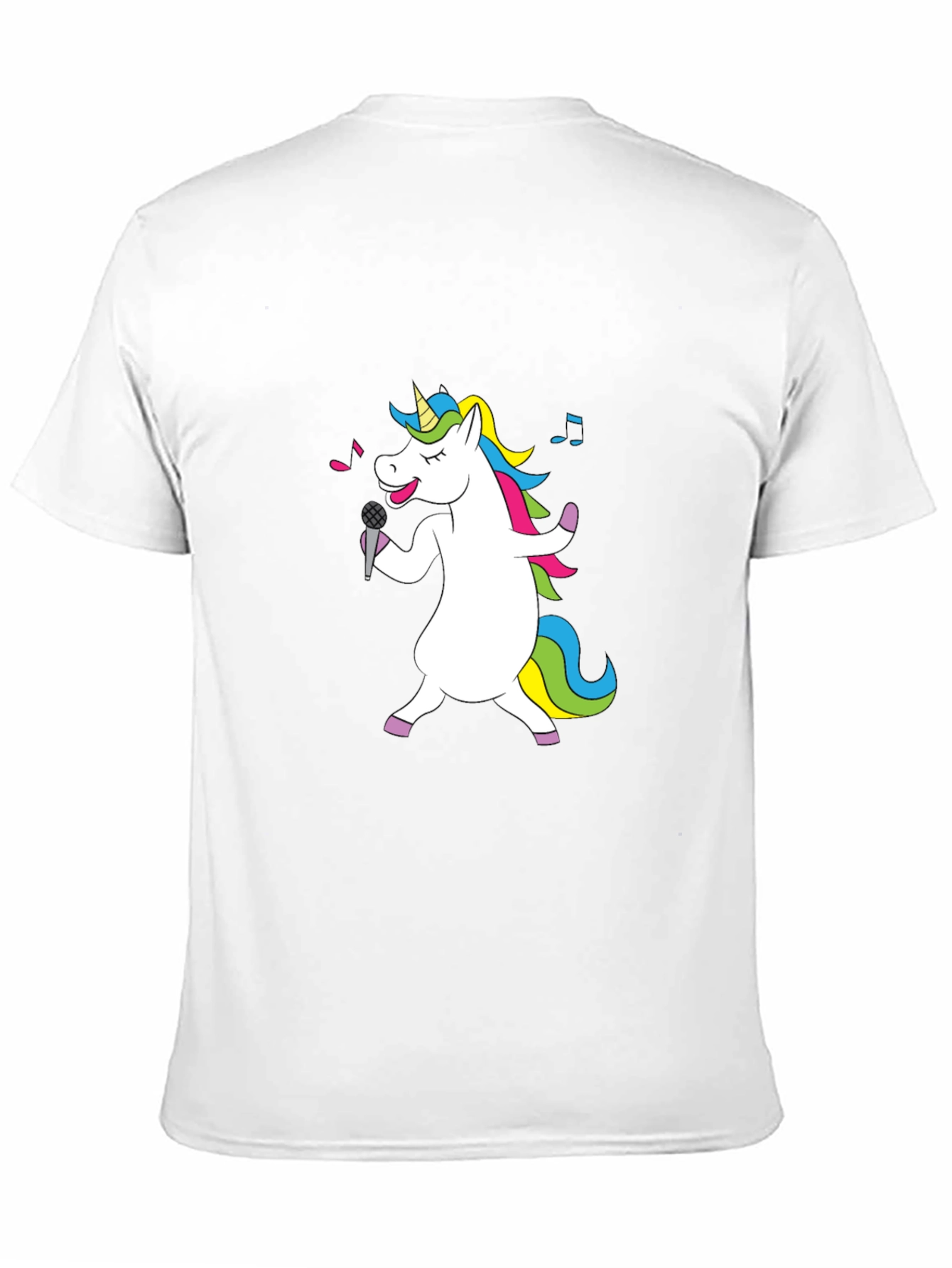 Singing Unicorn Black T-Shirt