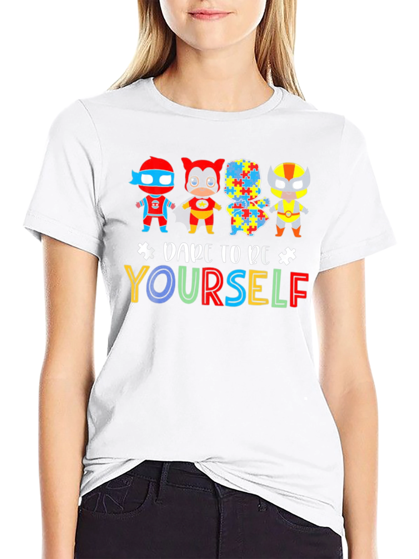 Dare To Be Yourself Autism Awareness Graphic Tee