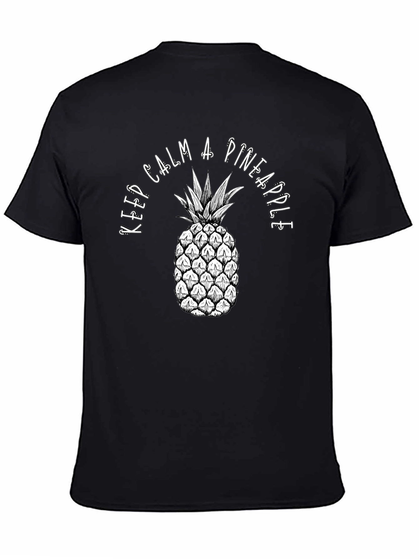 Keep Calm A Pineapple Black T-Shirt