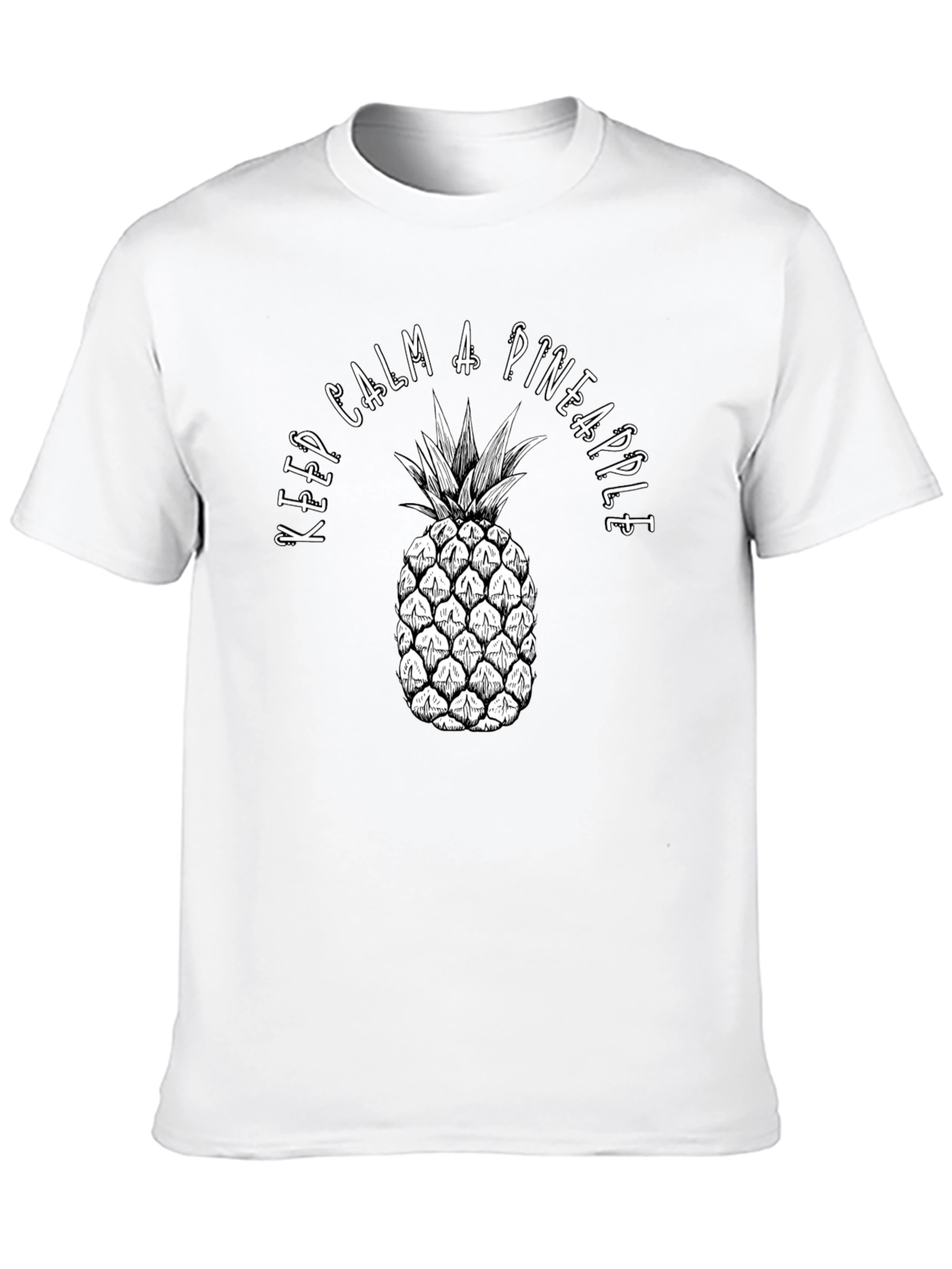 Keep Calm A Pineapple Black T-Shirt