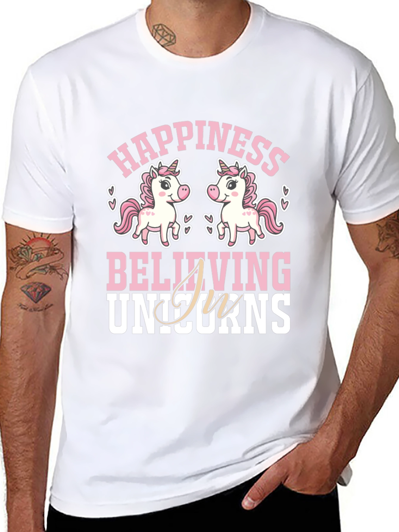 Happiness Believing In Unicorns T-Shirt