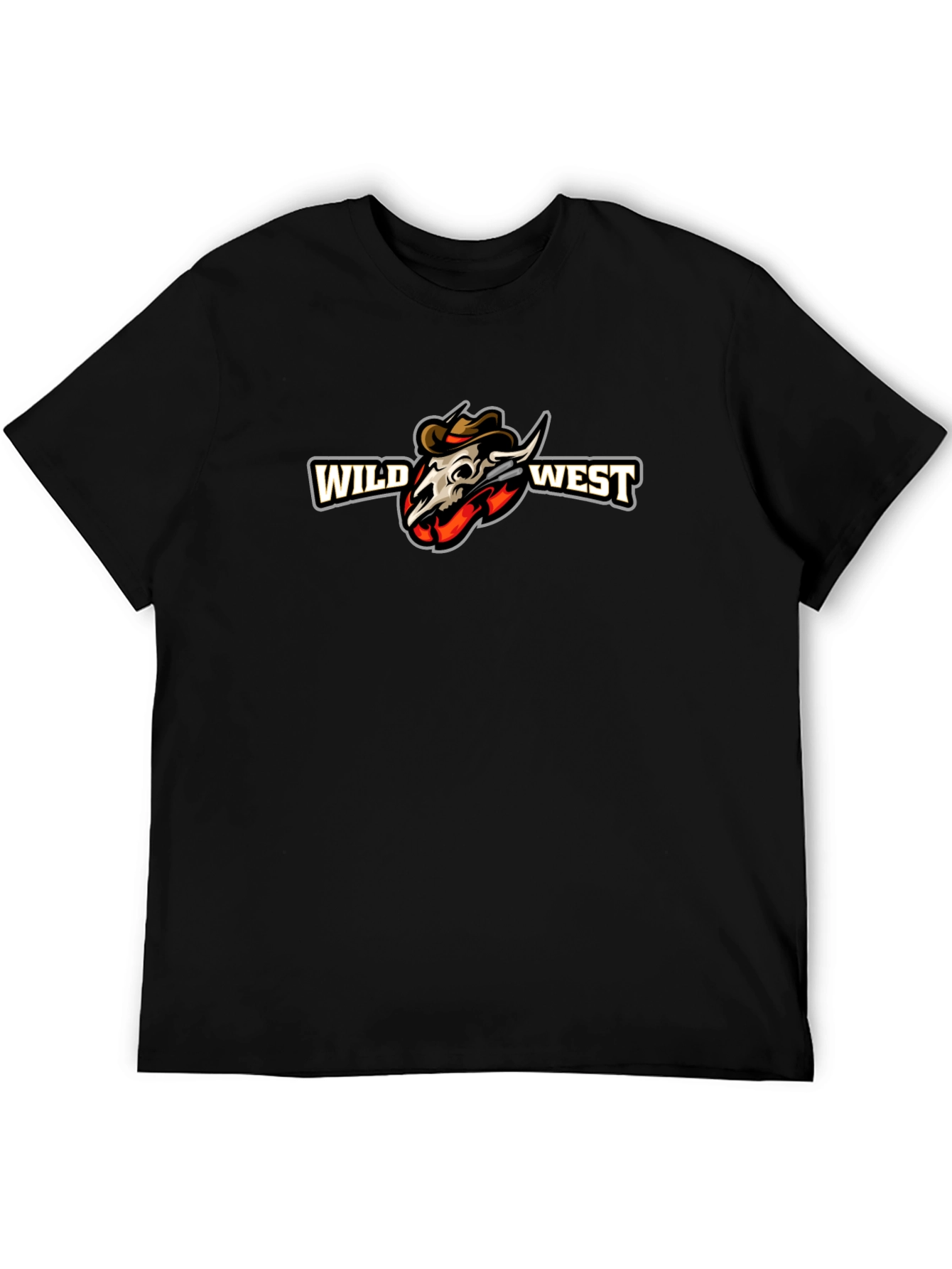 Wild West Graphic Print Black T-Shirt