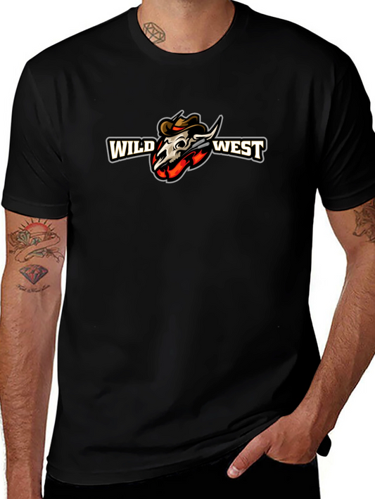 Wild West Graphic Print Black T-Shirt