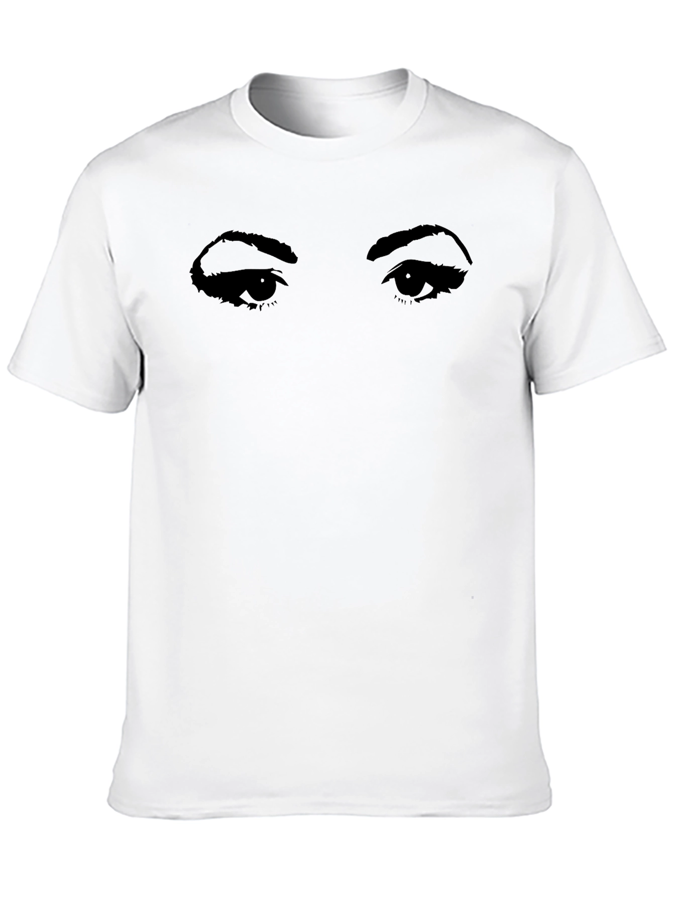 Intriguing Eyes Graphic Tee - Black Cotton