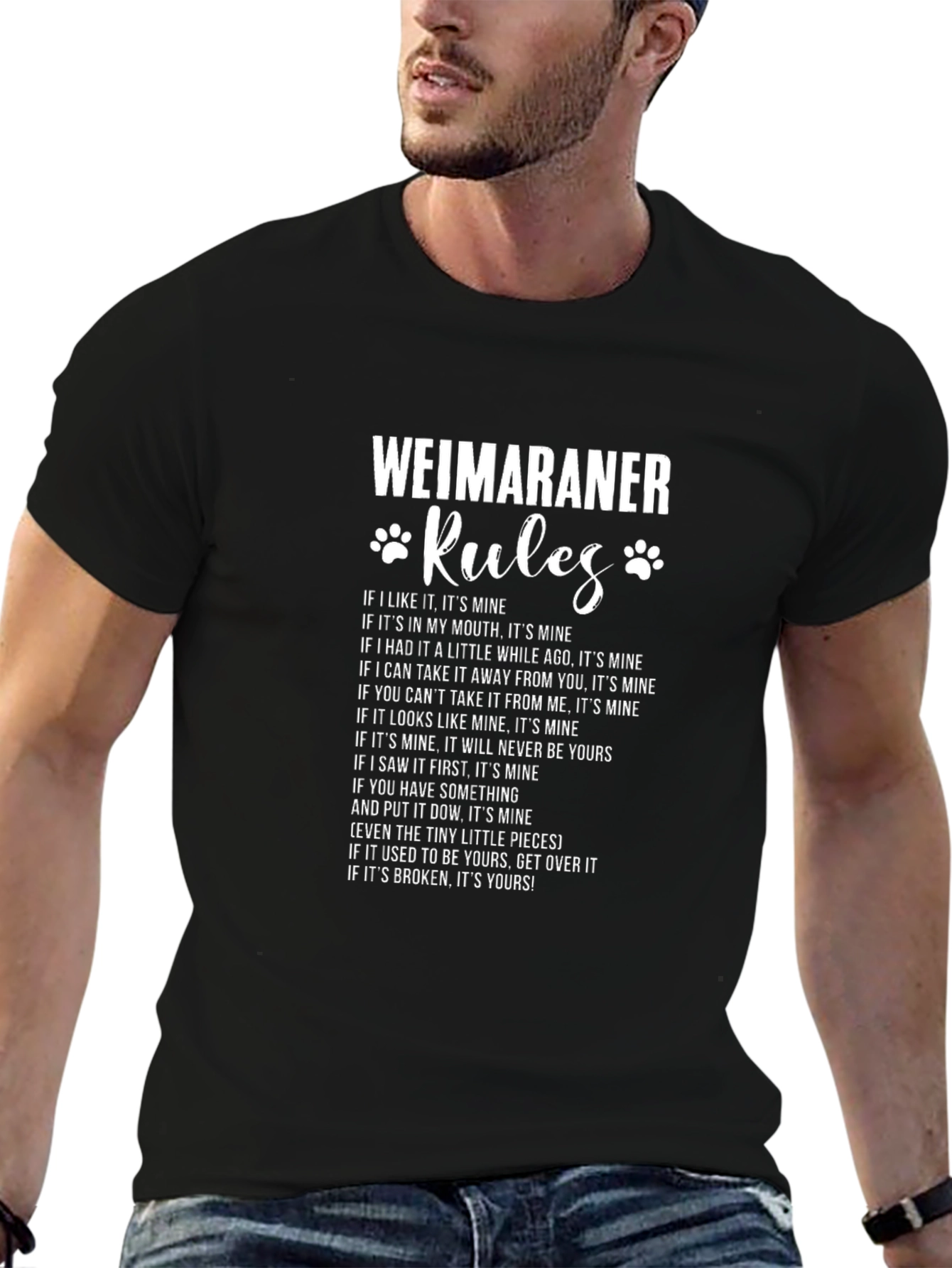 Weimaraner Rules T-Shirt - Dog Lover Gift