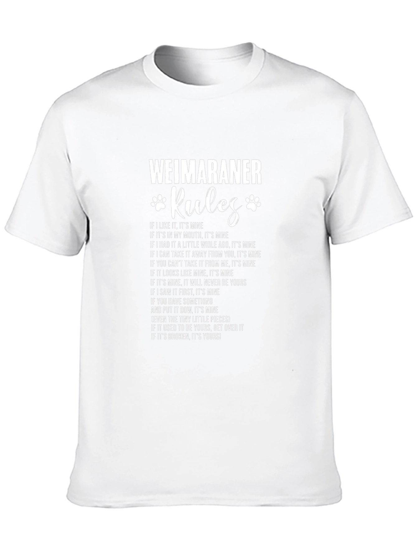 Weimaraner Rules T-Shirt - Dog Lover Gift