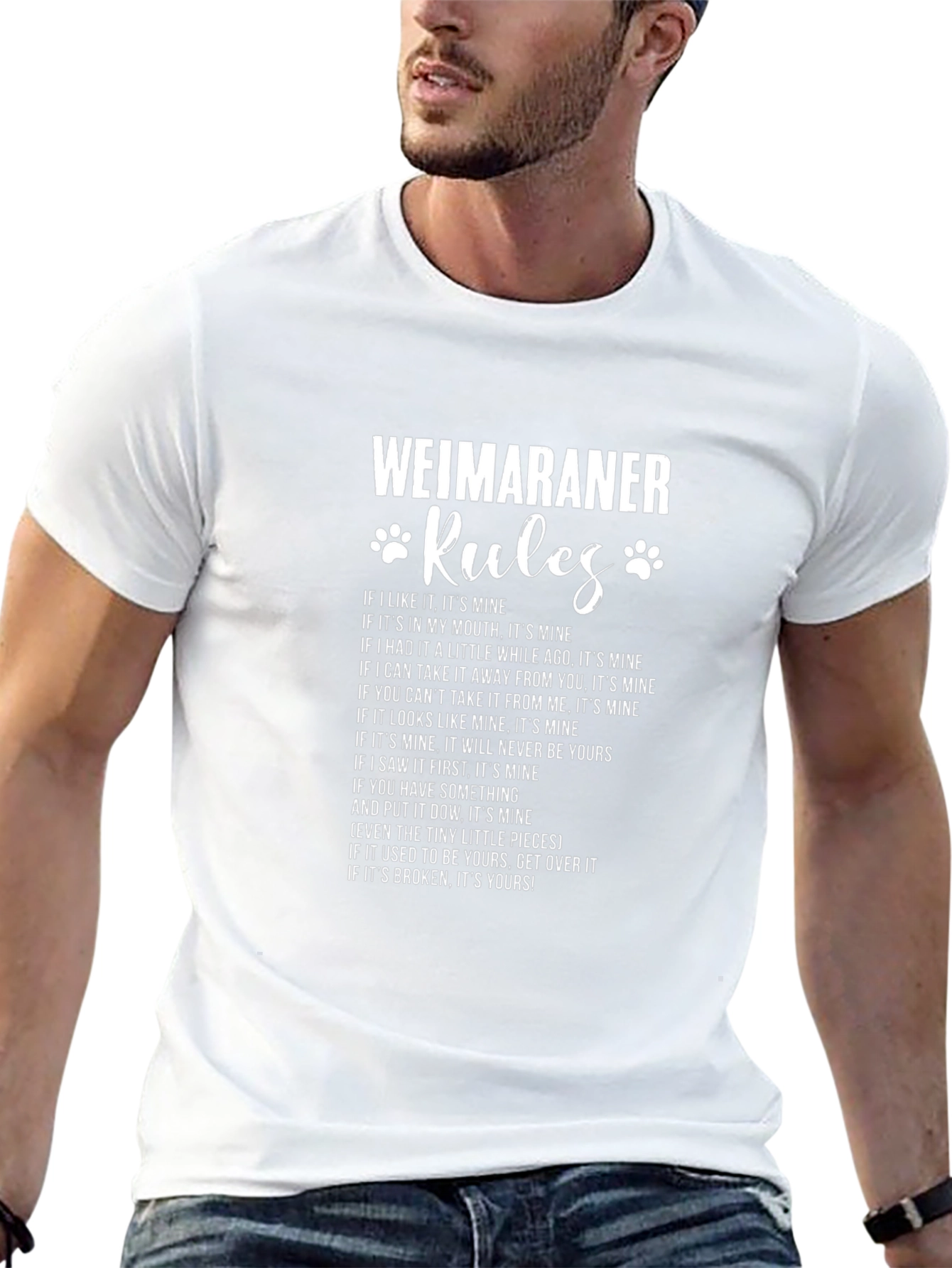 Weimaraner Rules T-Shirt - Dog Lover Gift