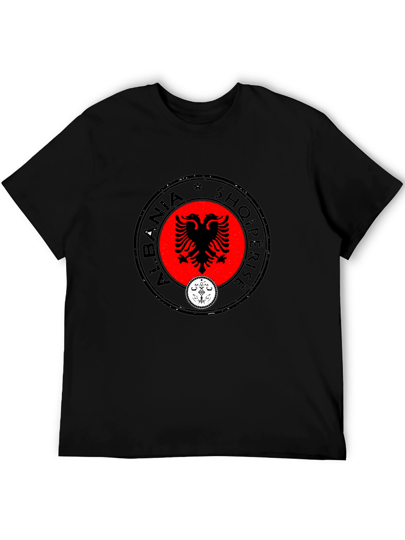 Albania Eagle Emblem Black T-Shirt