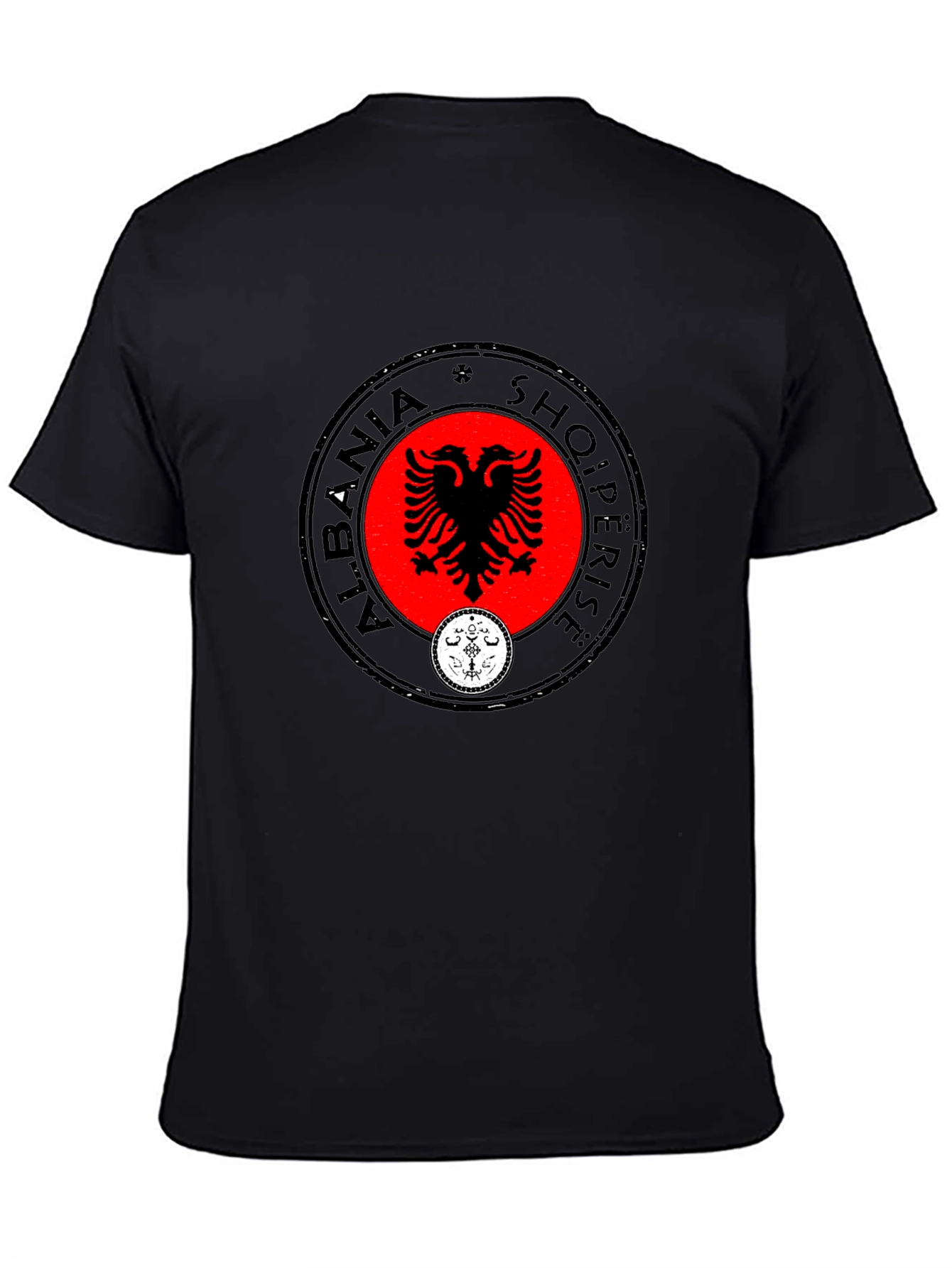 Albania Eagle Emblem Black T-Shirt