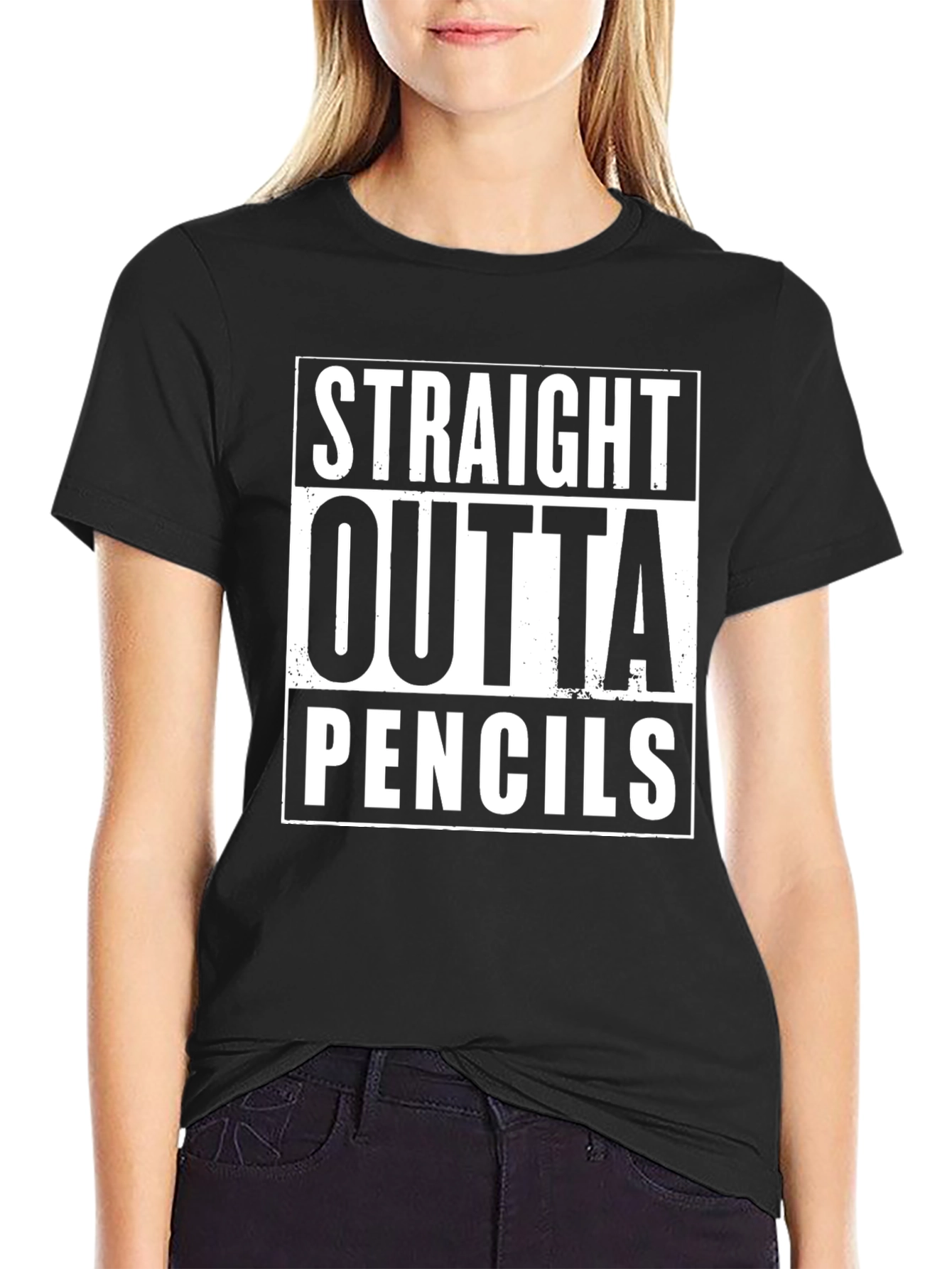 Straight Outta Pencils T-Shirt - Funny Student Tee