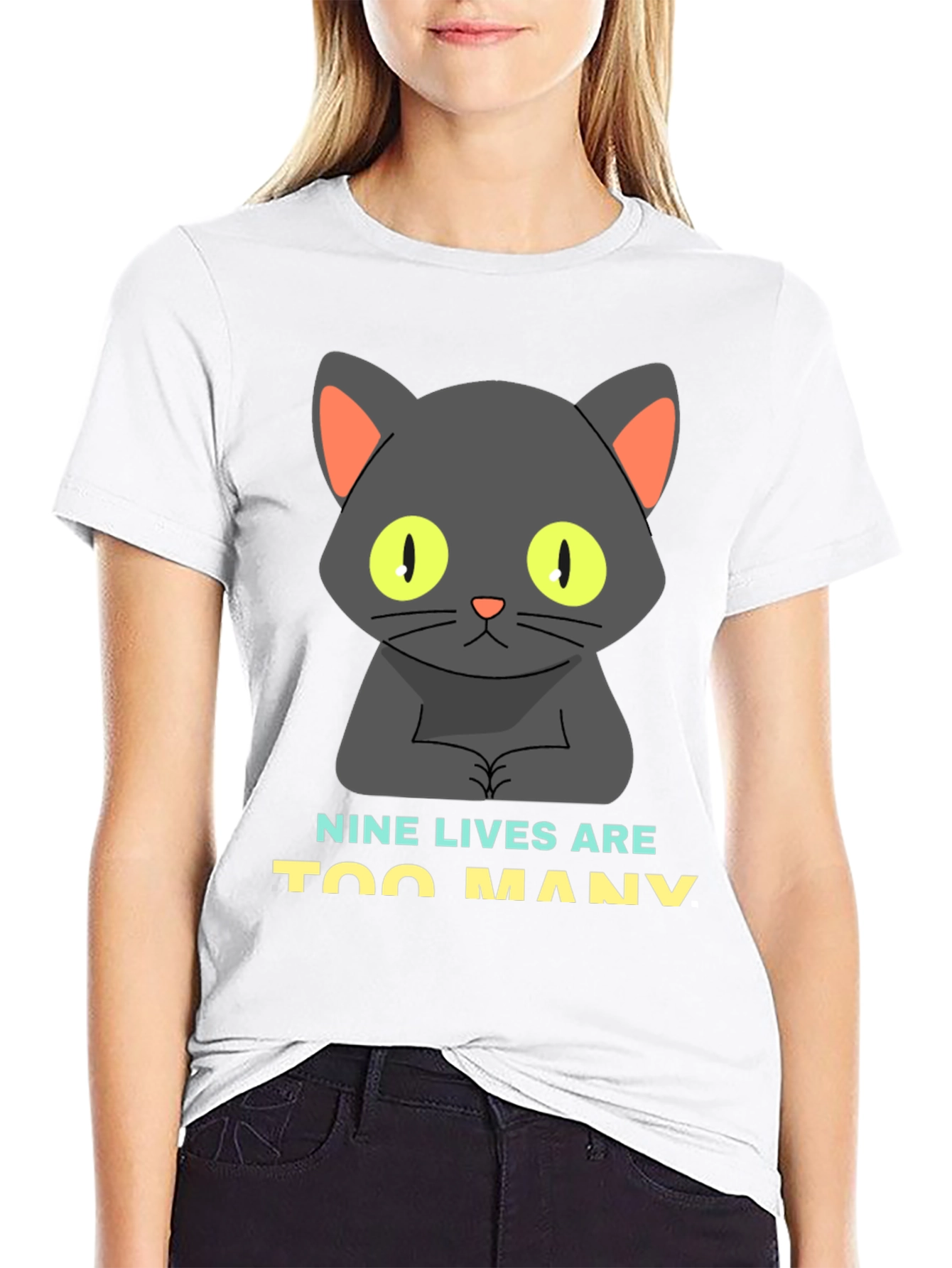 Nine Lives Cat Graphic Tee - Unisex