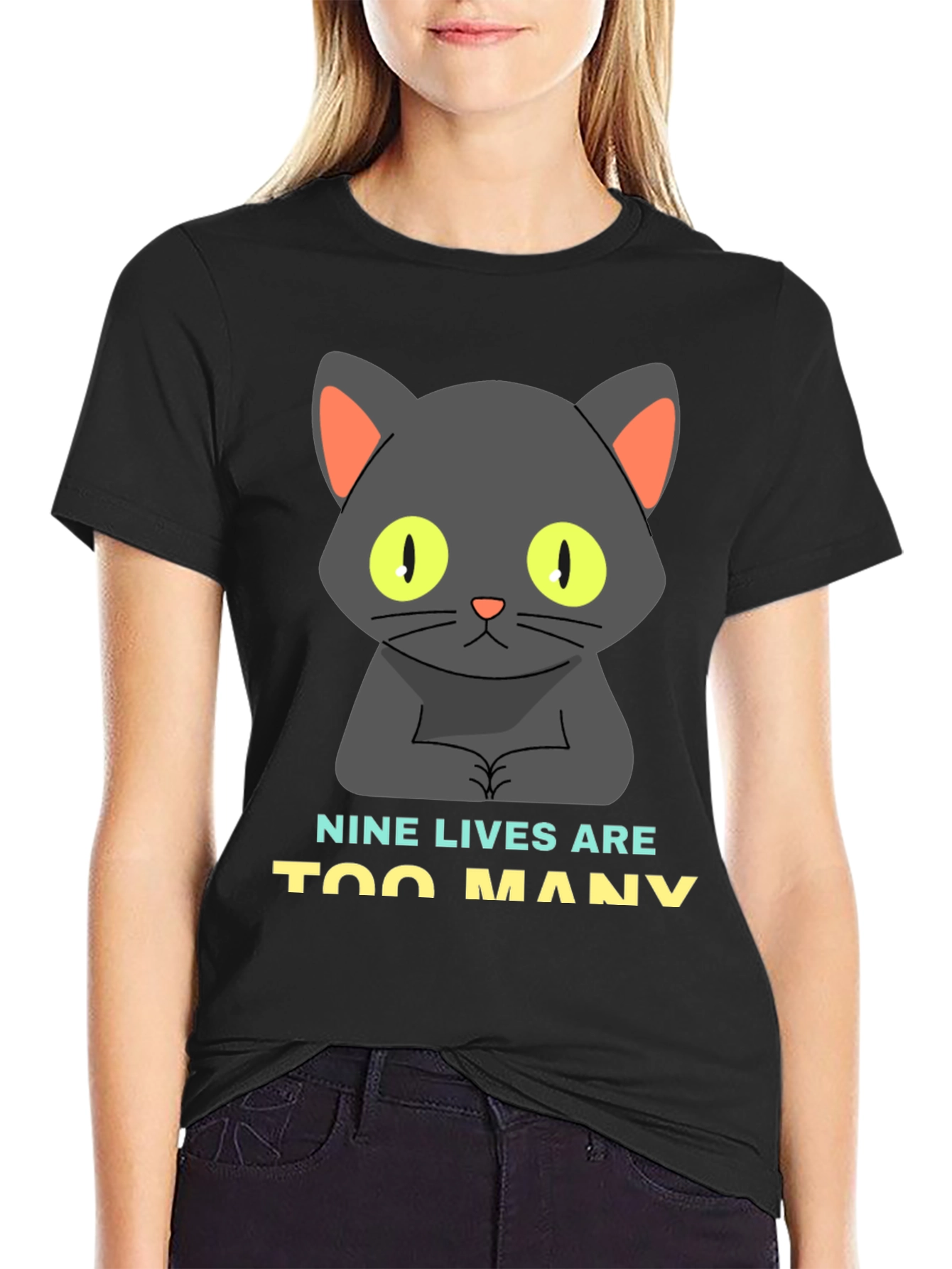 Nine Lives Cat Graphic Tee - Unisex