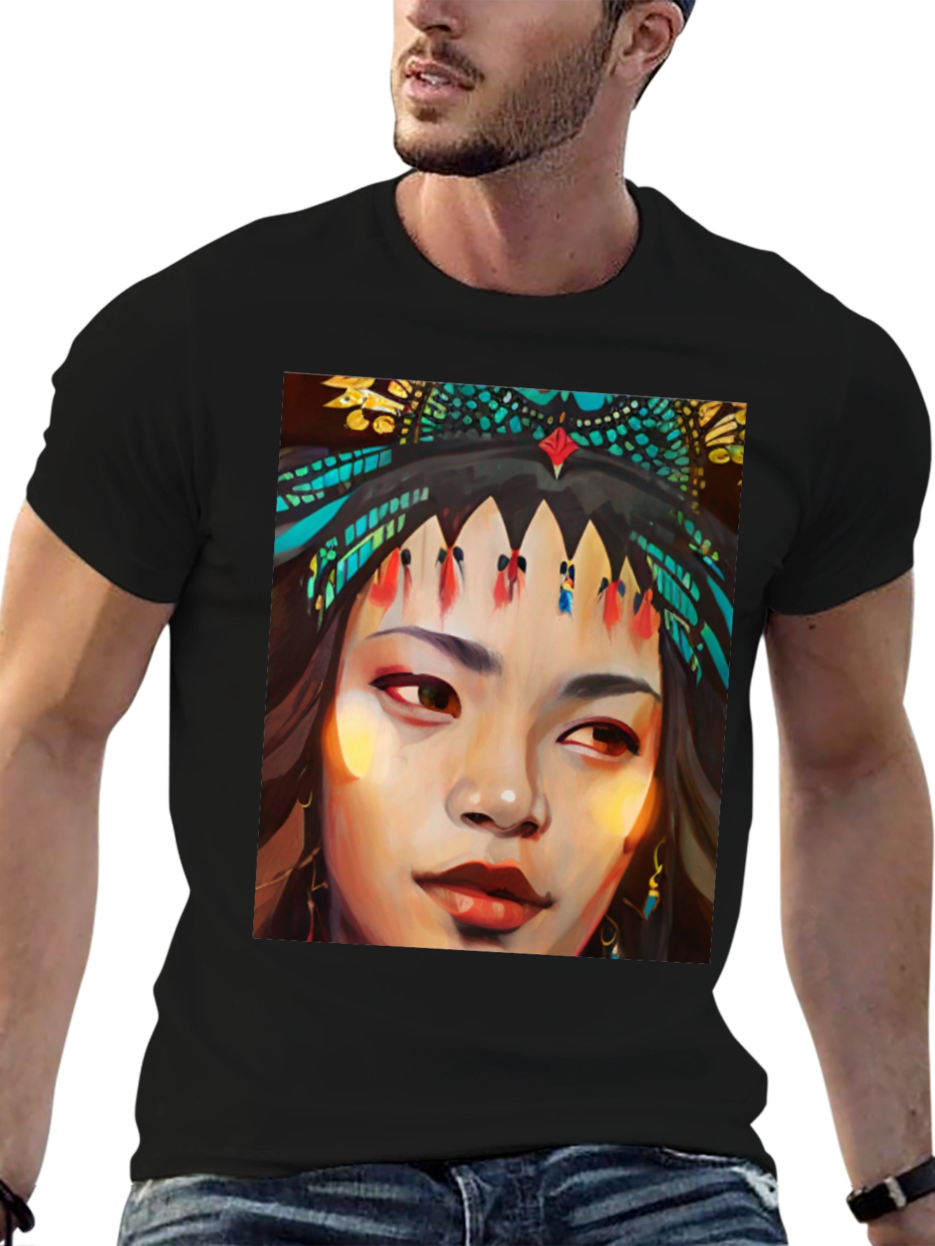Native Woman Art Graphic T-Shirt