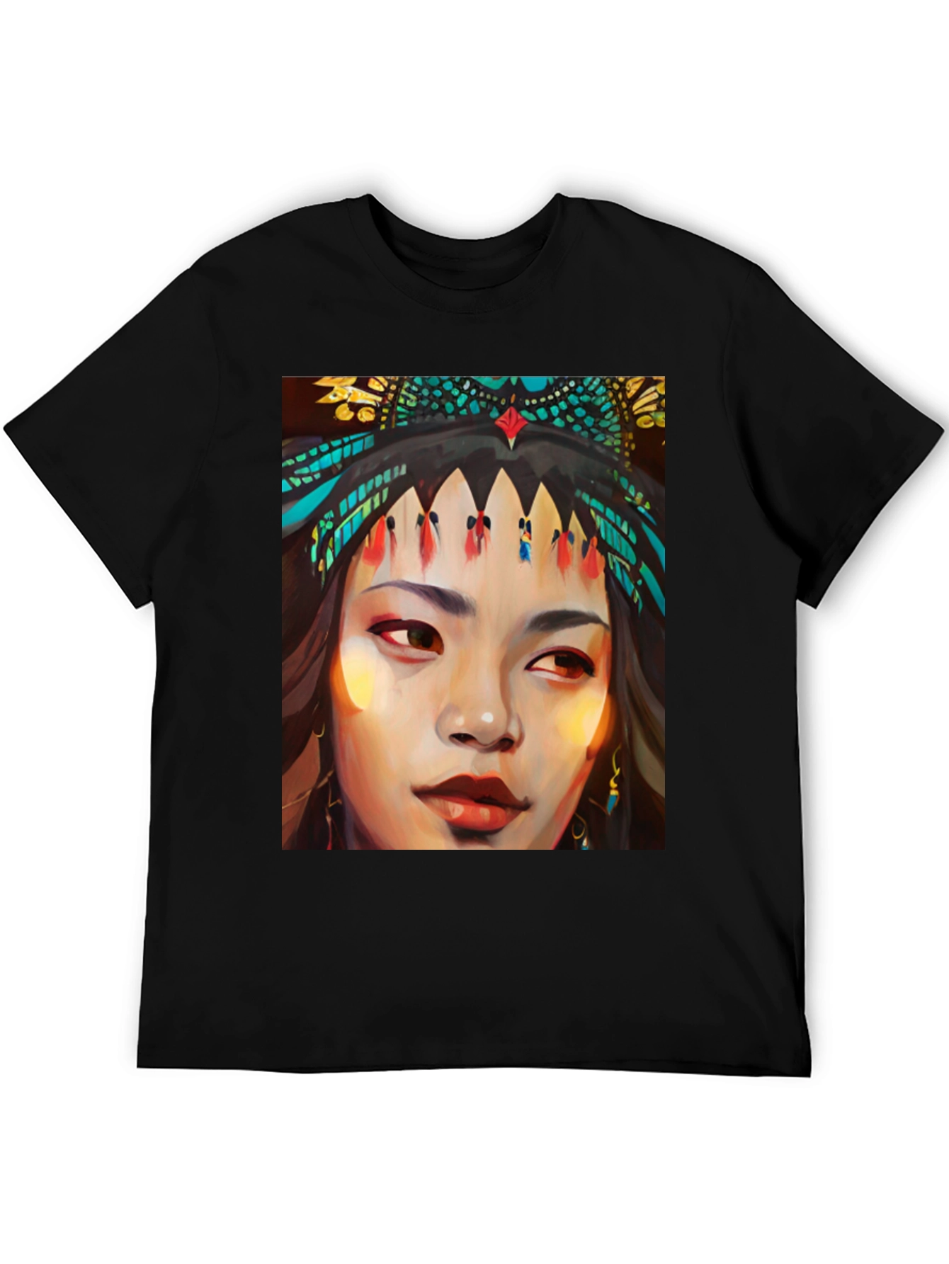 Native Woman Art Graphic T-Shirt