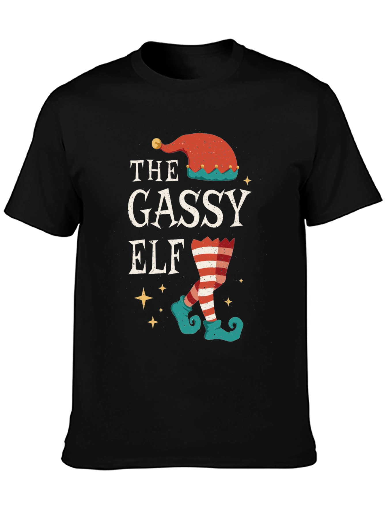 Gassy Elf Christmas T-Shirt - Holiday Humor Tee