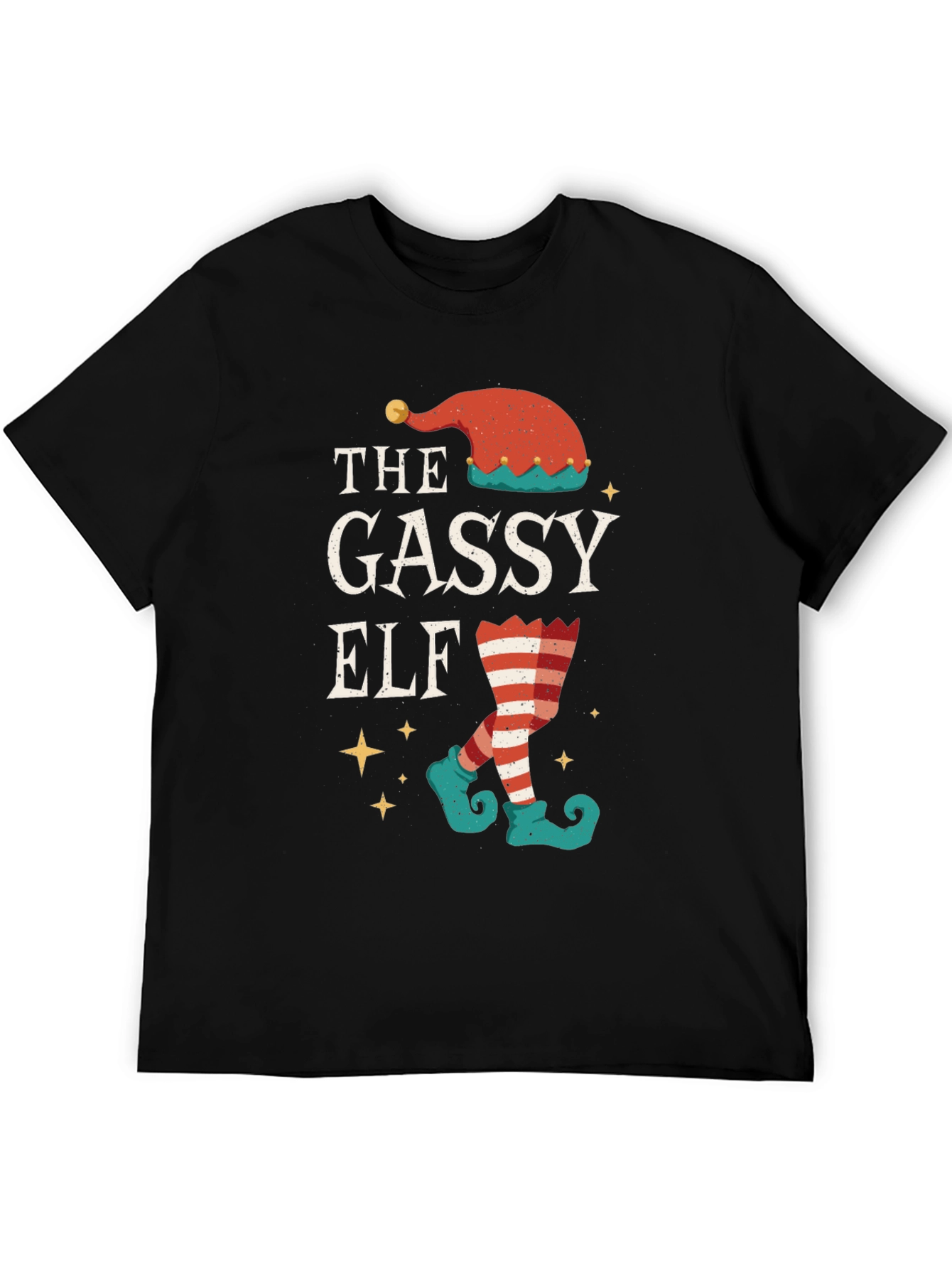 Gassy Elf Christmas T-Shirt - Holiday Humor Tee