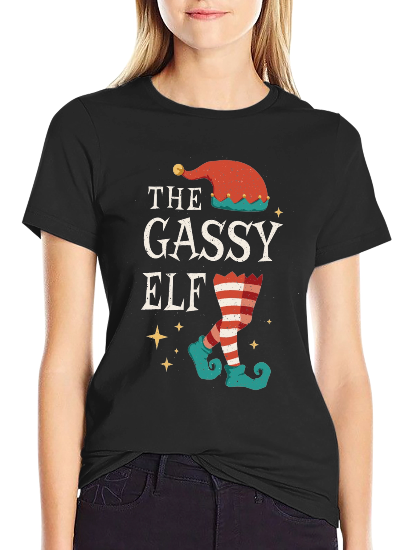 Gassy Elf Christmas T-Shirt - Holiday Humor Tee