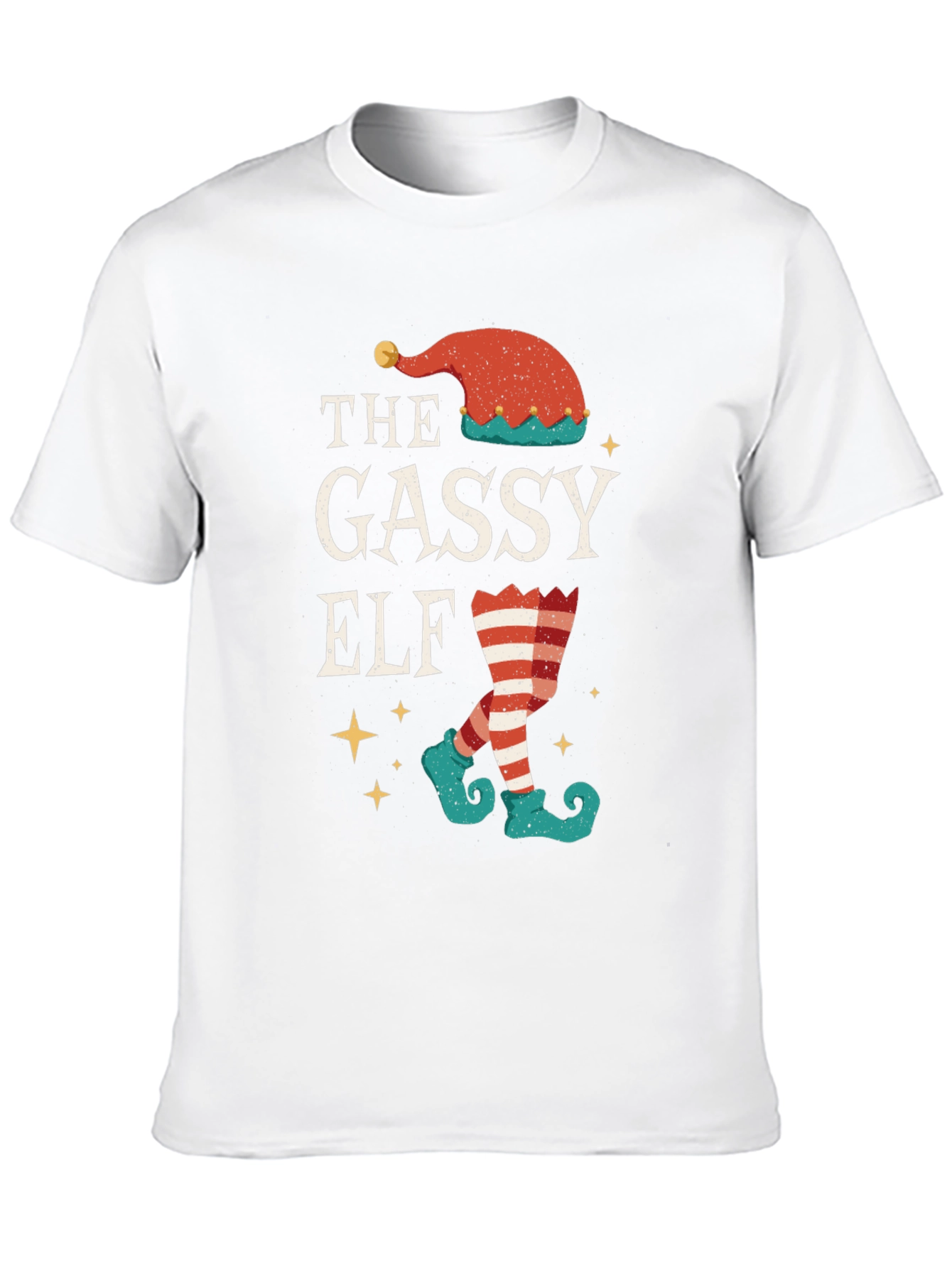 Gassy Elf Christmas T-Shirt - Holiday Humor Tee