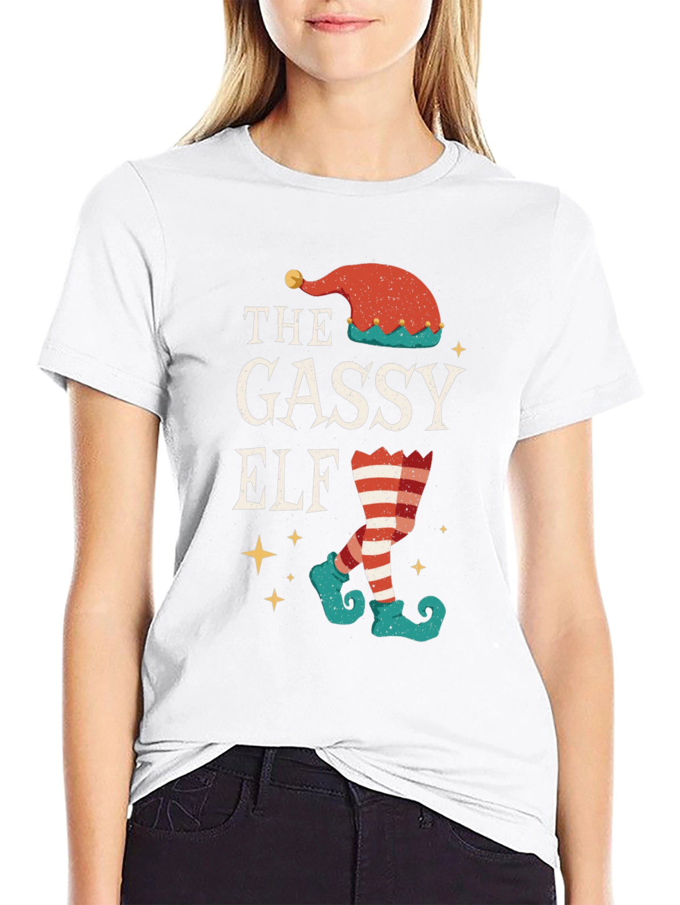 Gassy Elf Christmas T-Shirt - Holiday Humor Tee