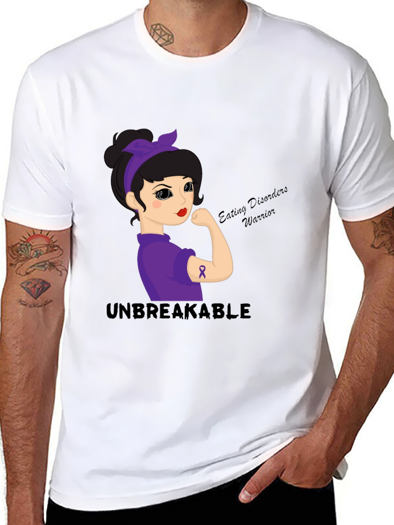 Unbreakable Eating Disorders Warrior Graphic Tee