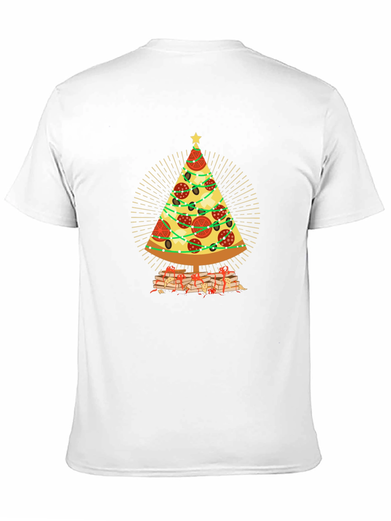 Pizza Christmas Tree T-Shirt - Holiday Gift