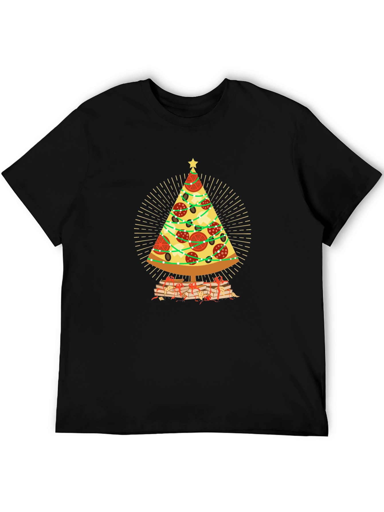 Pizza Christmas Tree T-Shirt - Holiday Gift