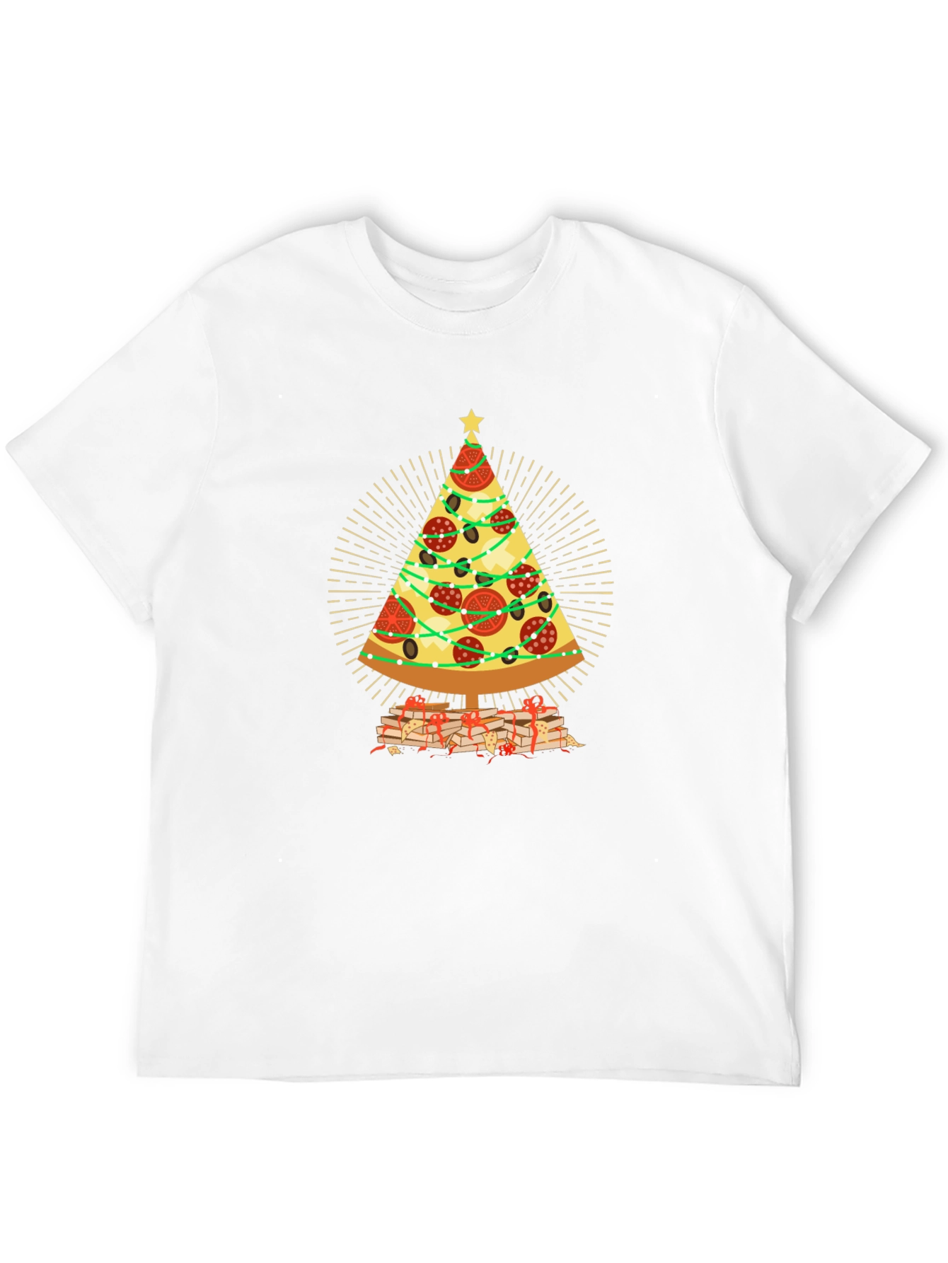 Pizza Christmas Tree T-Shirt - Holiday Gift