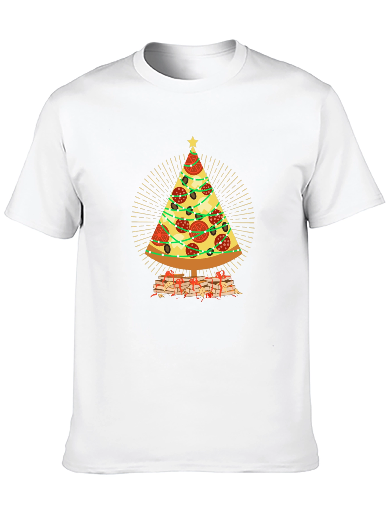 Pizza Christmas Tree T-Shirt - Holiday Gift