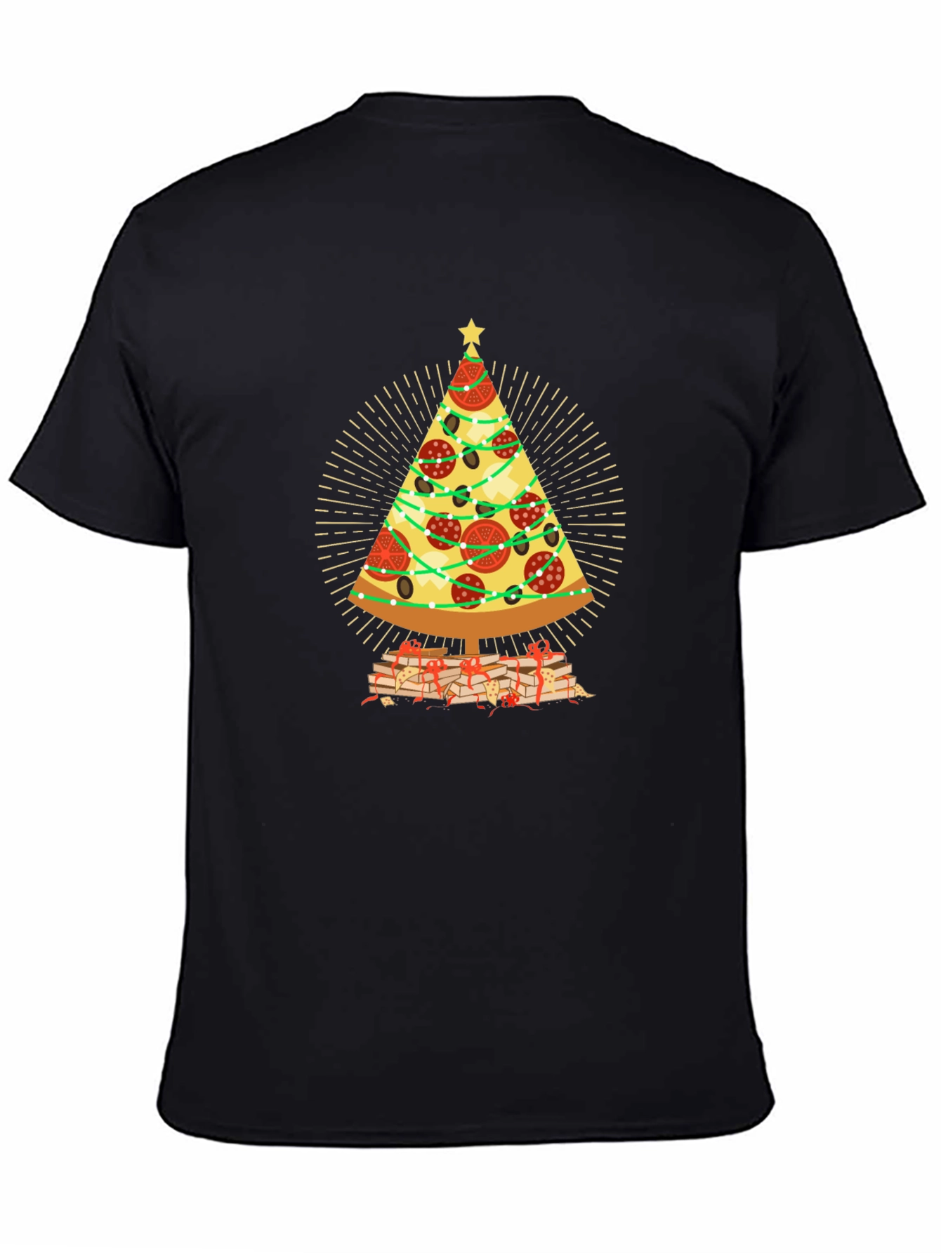 Pizza Christmas Tree T-Shirt - Holiday Gift