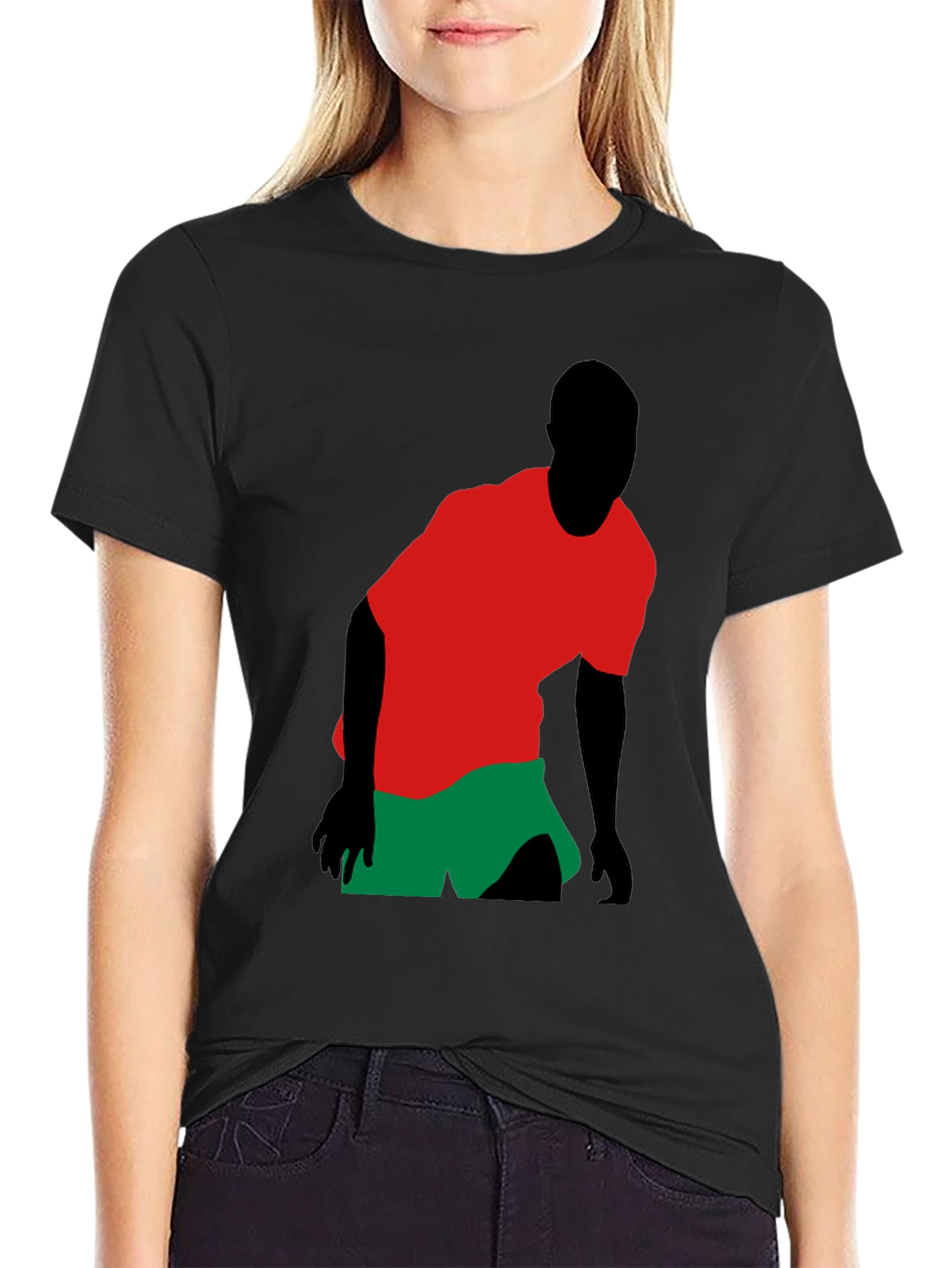 Statement Black T-Shirt with Graphic Design